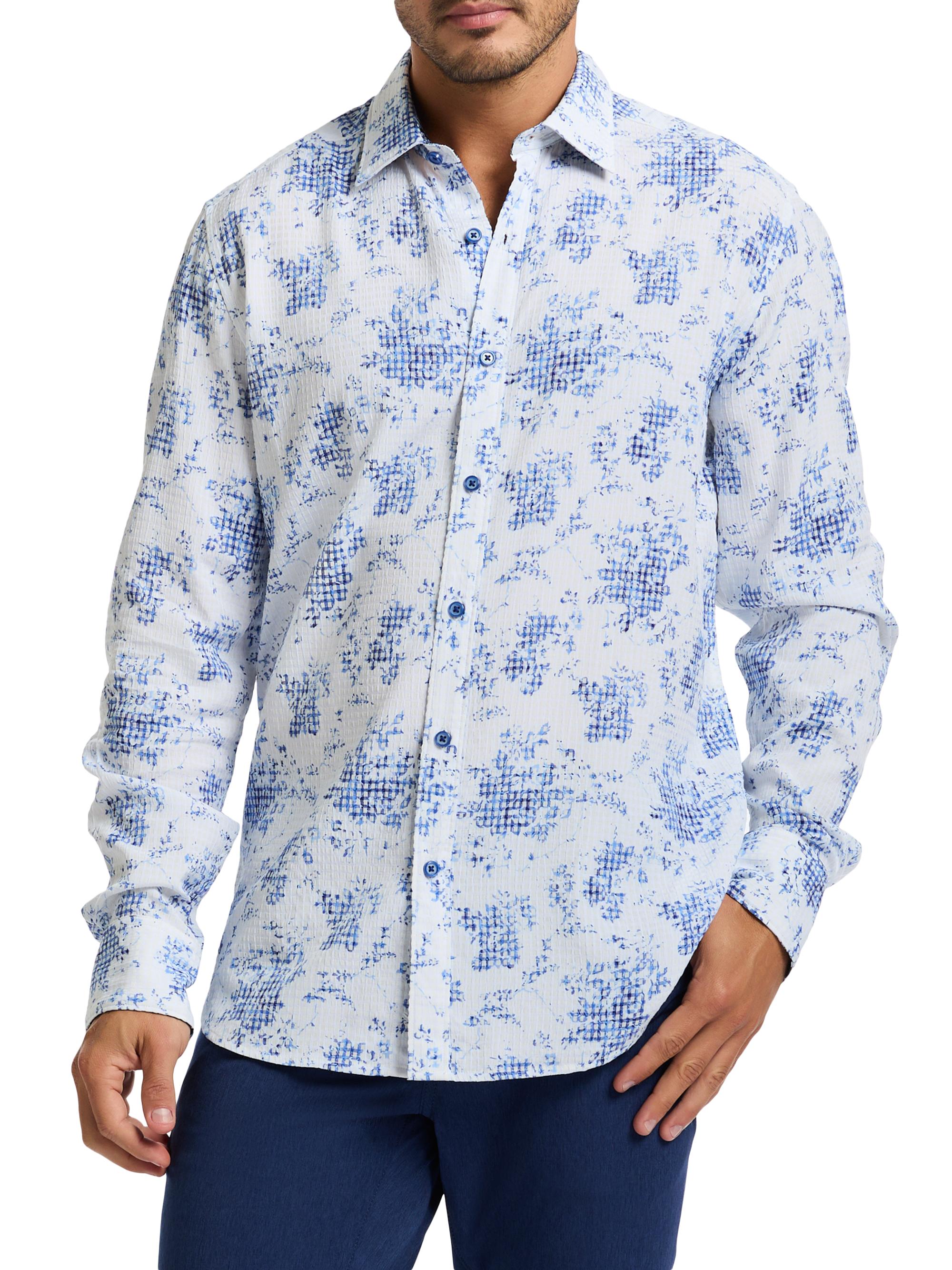 Robert Graham Men's Angola Woven Shirt - Blue