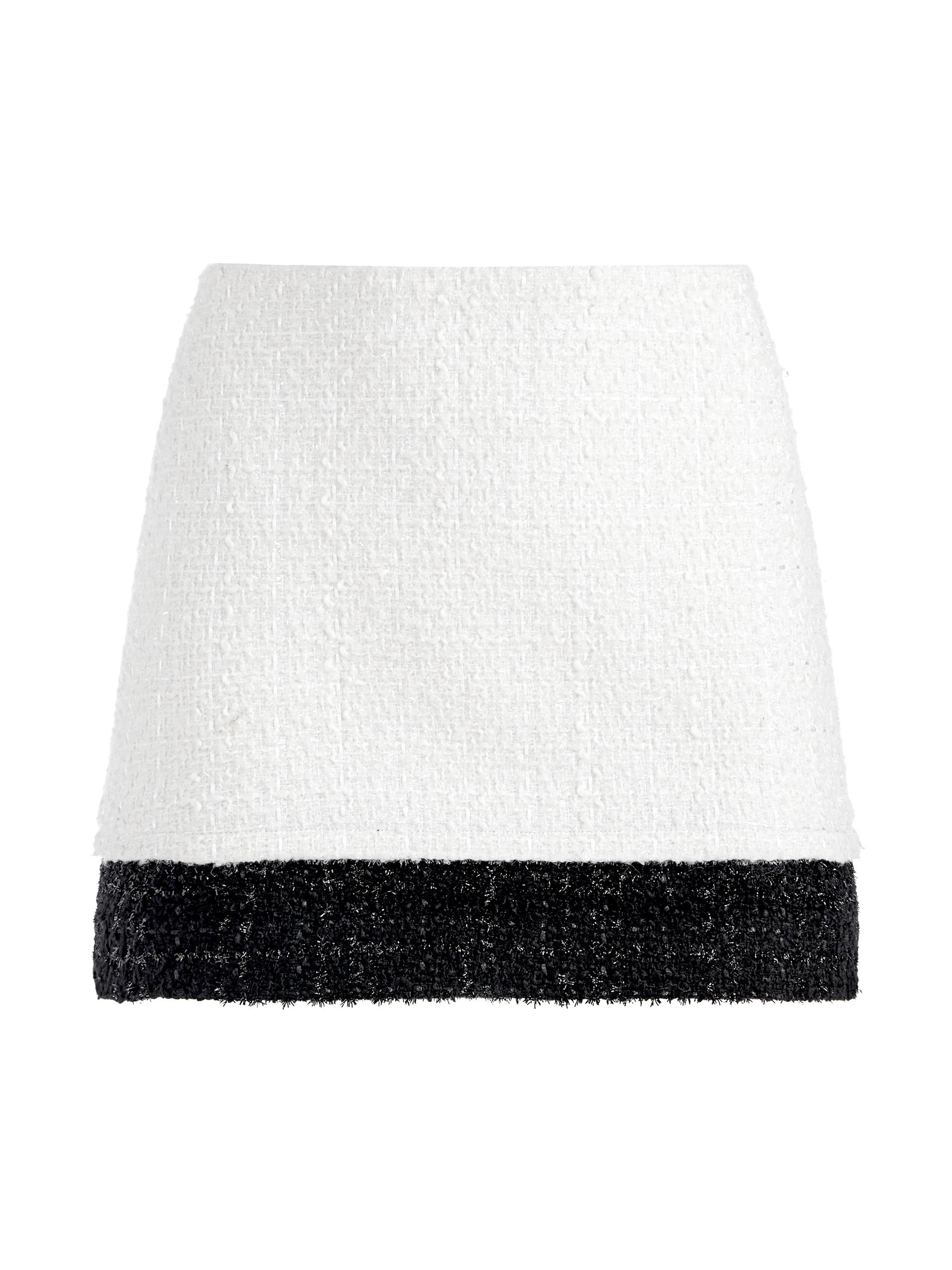 Alice + Olivia Women's Ecenia Layered Miniskirt - Off White Black