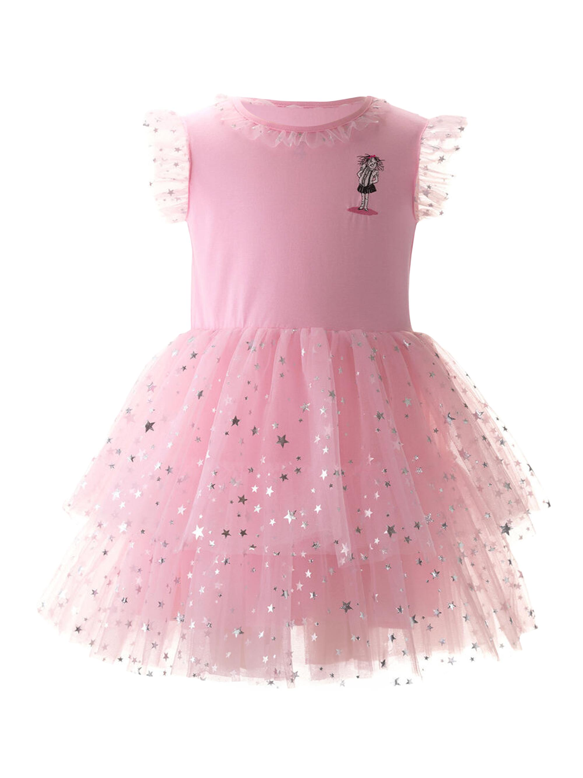Rachel Riley Eloise Little Girl's & Girl's Eloise Sparkle Star Tutu Dress - Pink 18 Months