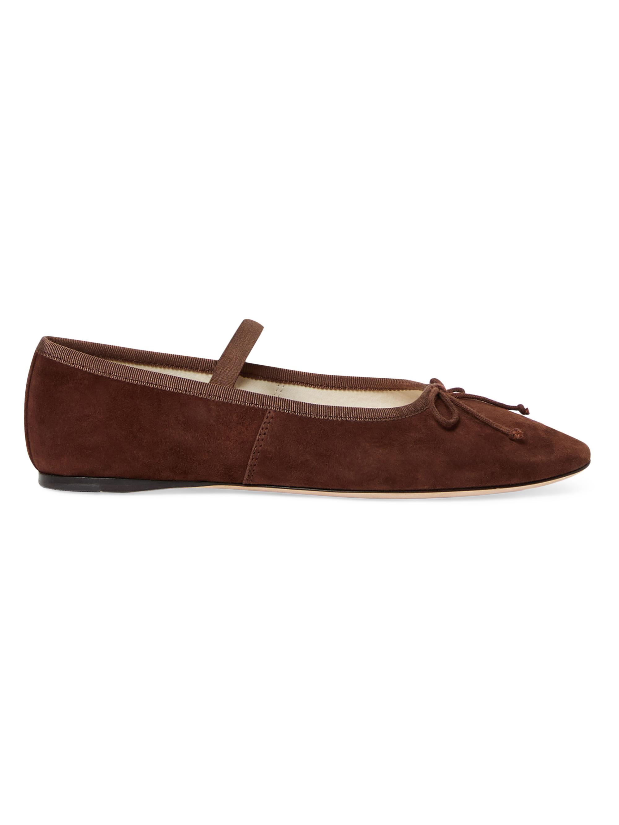 Loeffler Randall Women's Leonie Suede Ballet Flats - Espresso