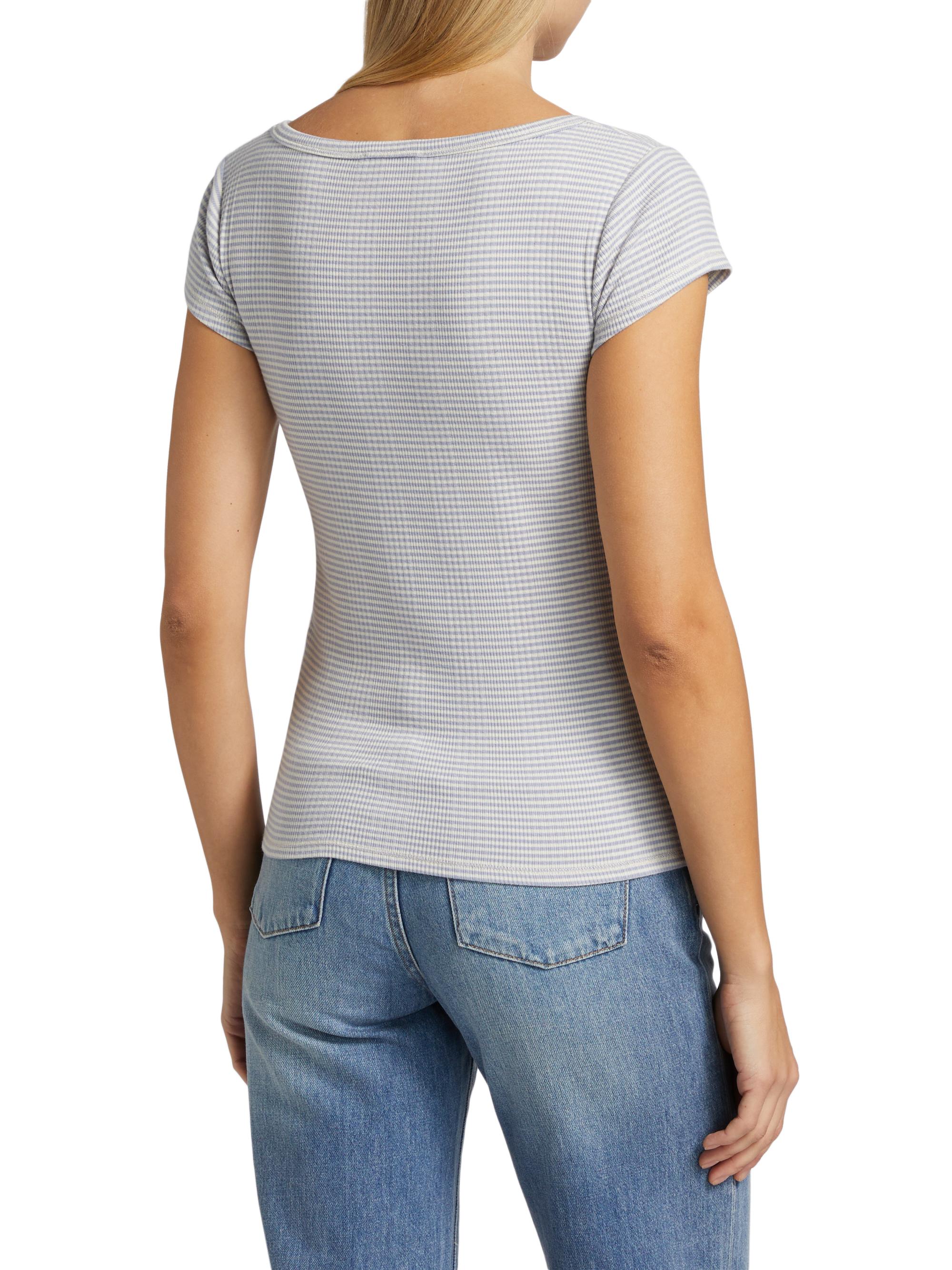 Splendid | Star Stripe | Women's Selena Striped Rib-Knit T-Shirt