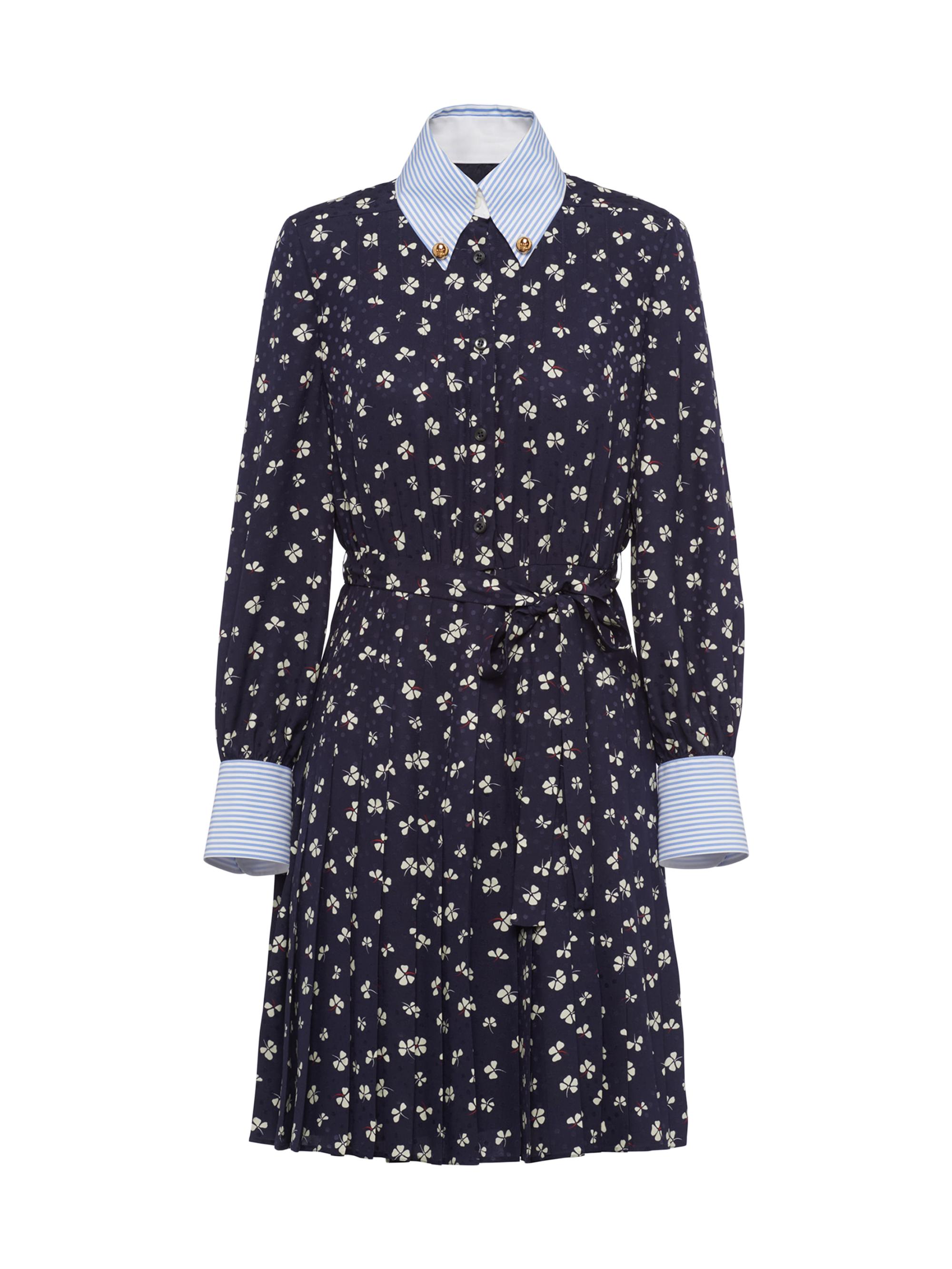 Prada Women's Jacquard Print Mini-Dress - Blue