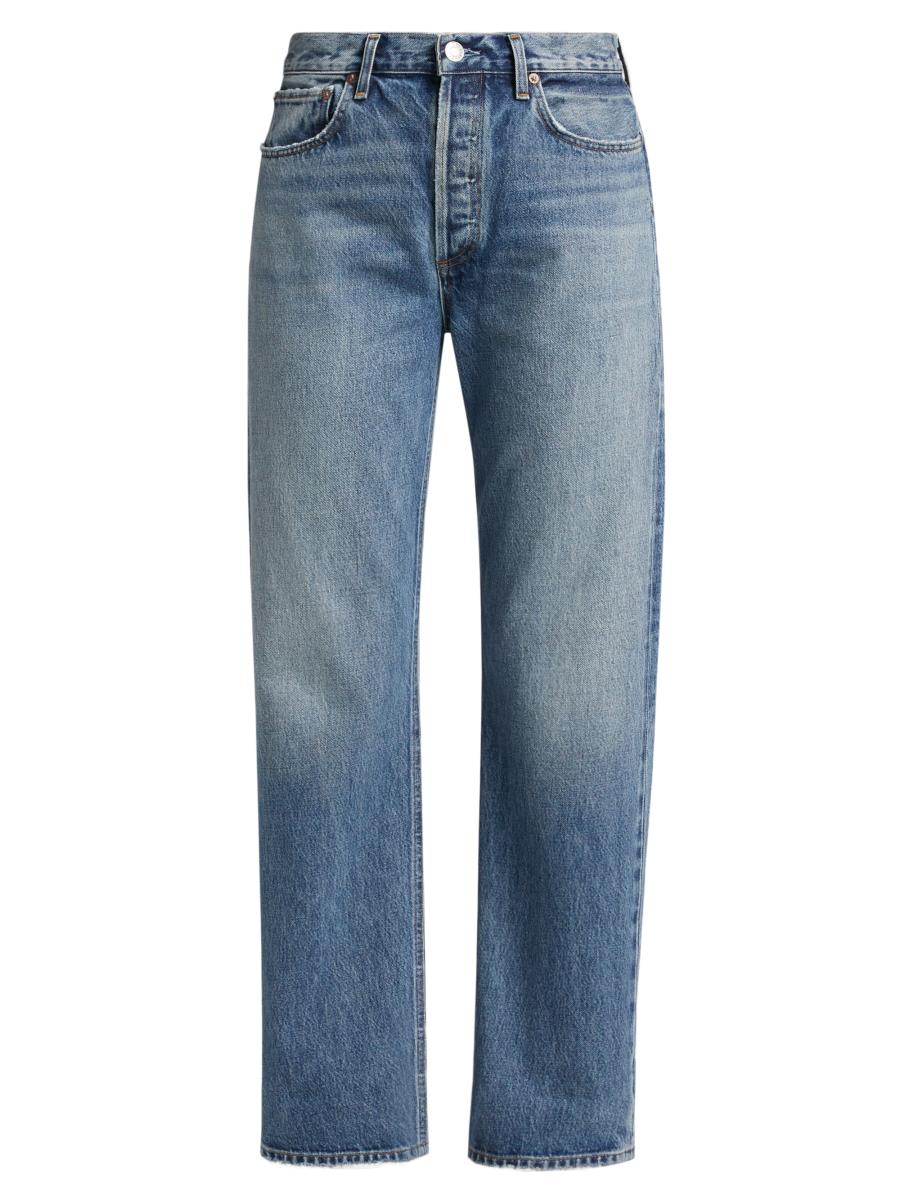 パンツ AGOLDE Women Straight Pants A2291535 Blue AGOLDE Harper mid-rise straight-leg Jeans | Blue | FARFETCH
