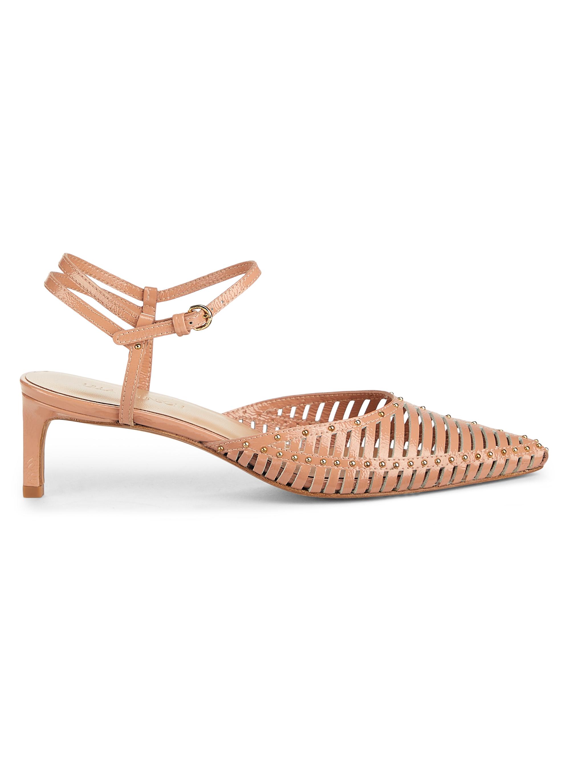 Ulla Johnson Women's Francine 55MM Cage Kitten-Heel Pumps - Dark Purple