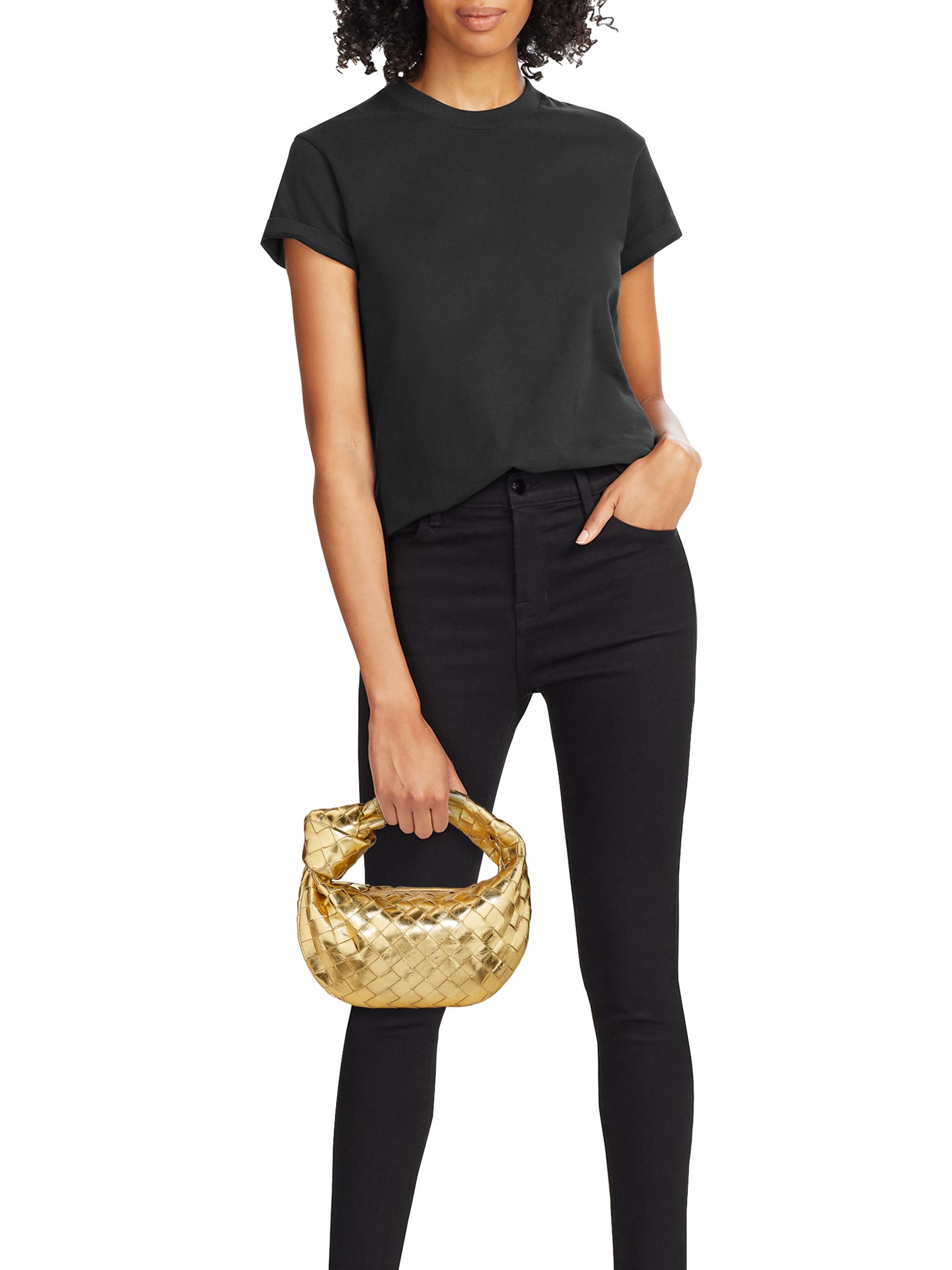 Bottega Veneta Mini Jodie Metallic Leather Top Handle Bag | Saks