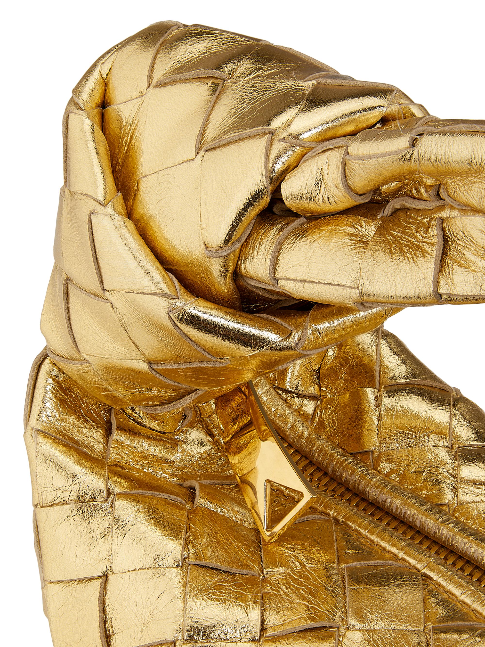 Bottega Veneta Mini Jodie Metallic Leather Top Handle Bag | Saks