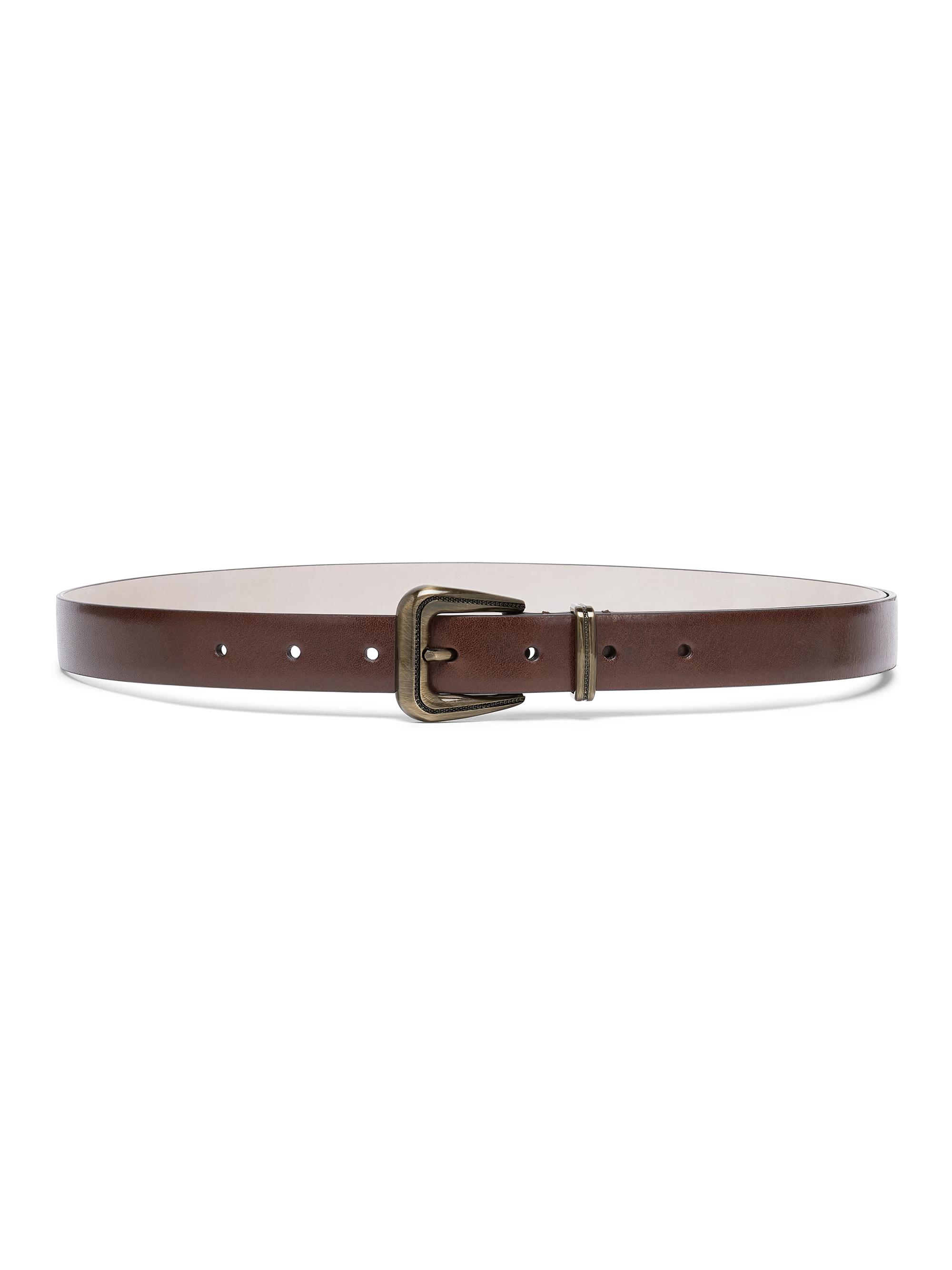 Brunello Cucinelli Women's Cowhide Belt with Monili - Brown