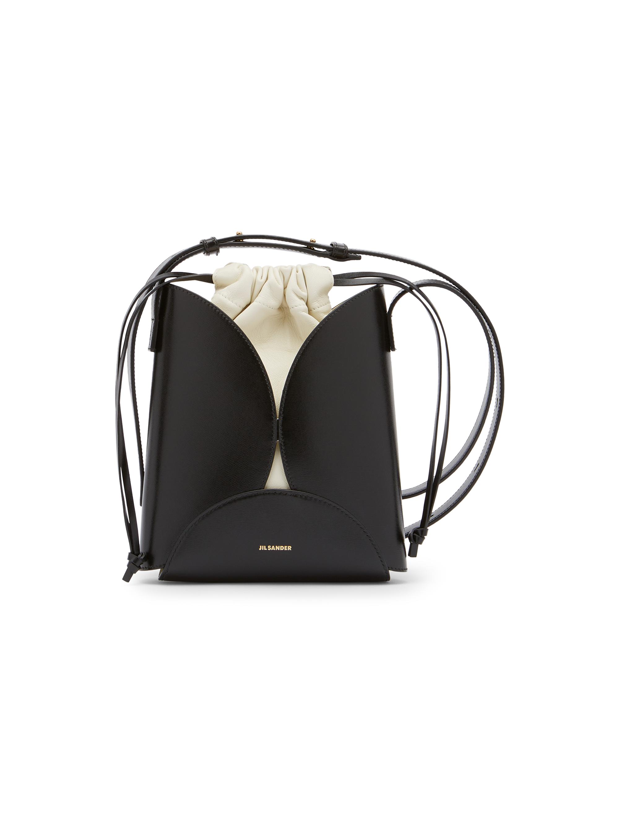 Jil Sander Women's Curve Leather Drawstring Crossbody Bag - Cedar Red