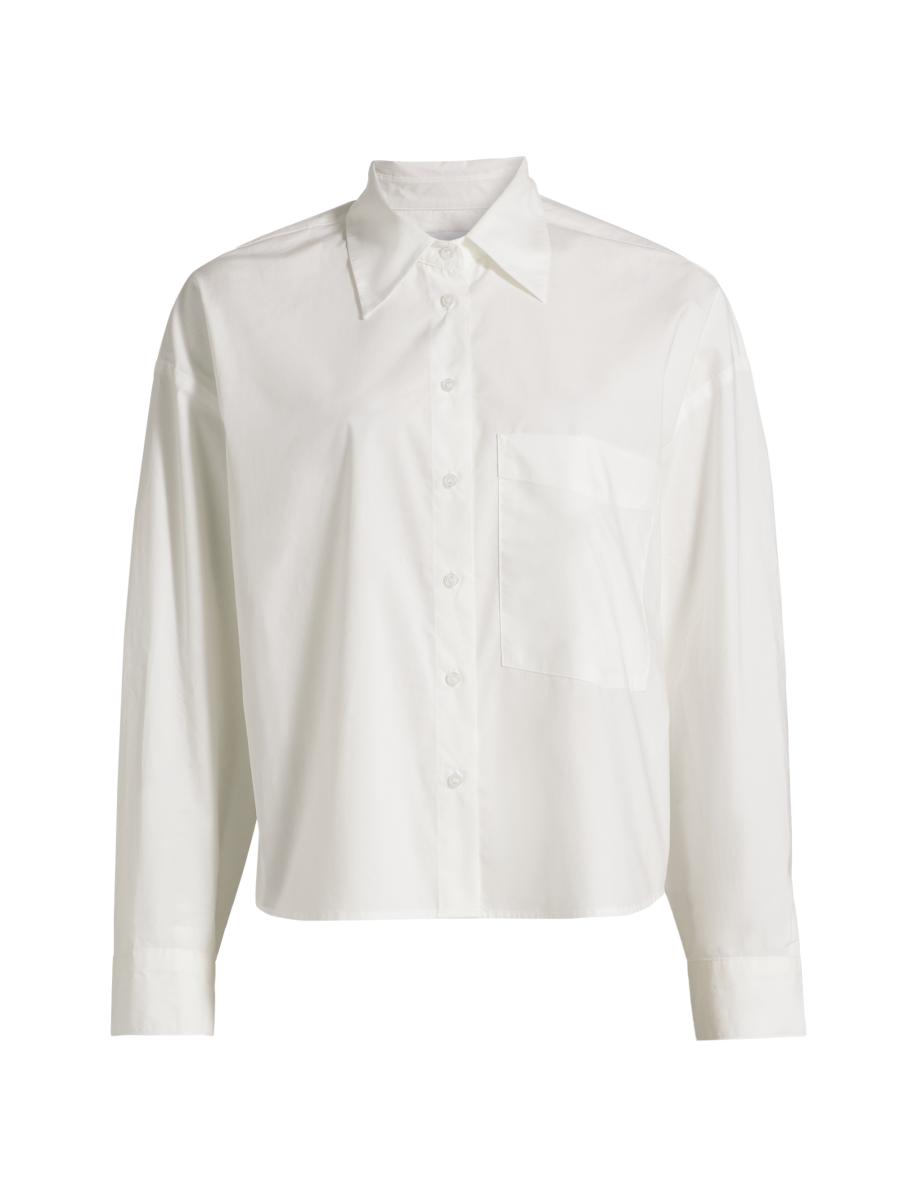 Agolde Women's Naya Cropped Shirt In White
