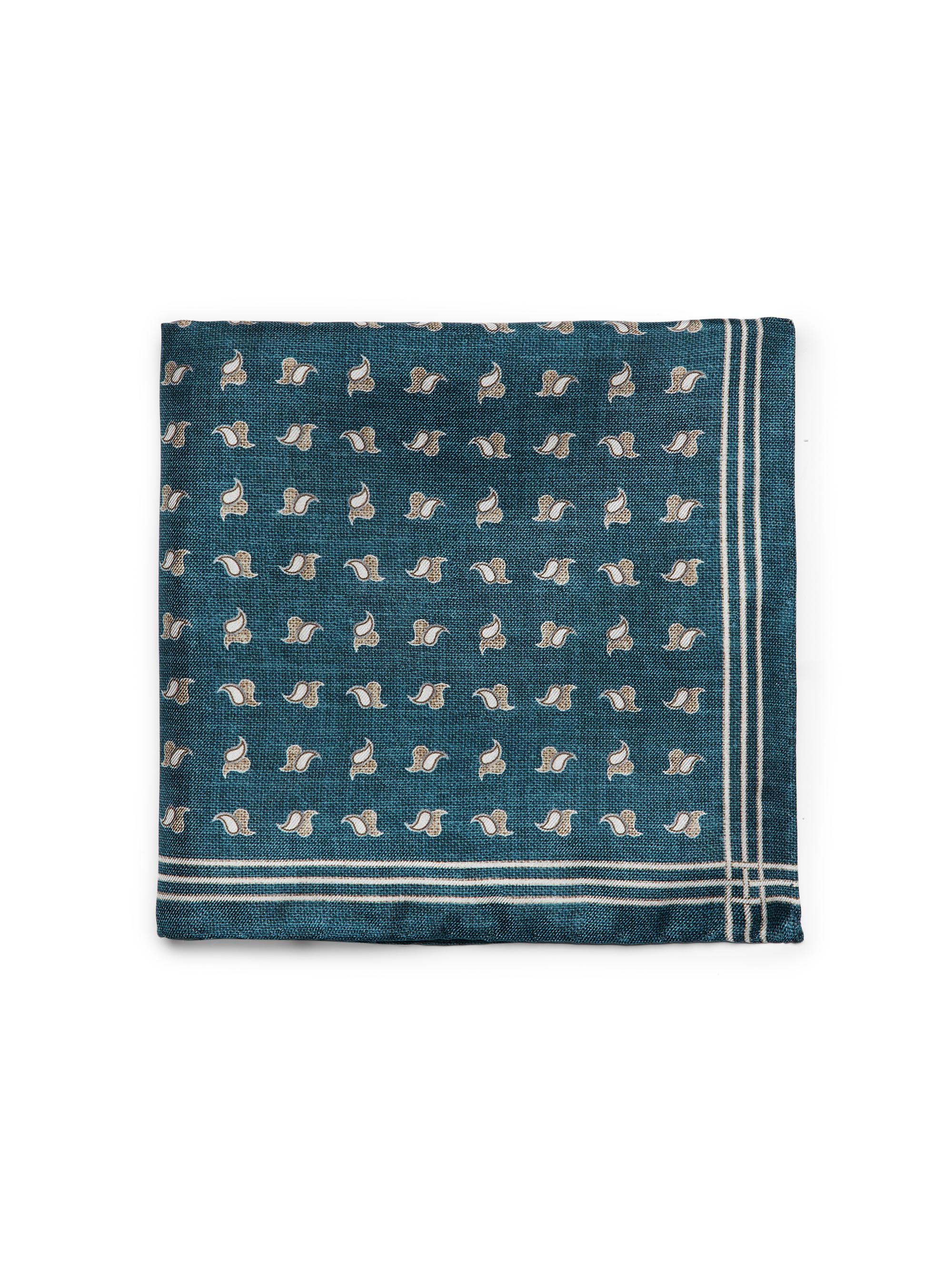 Saks Fifth Avenue Men's Mini Pine Silk Pocket Square - Blue