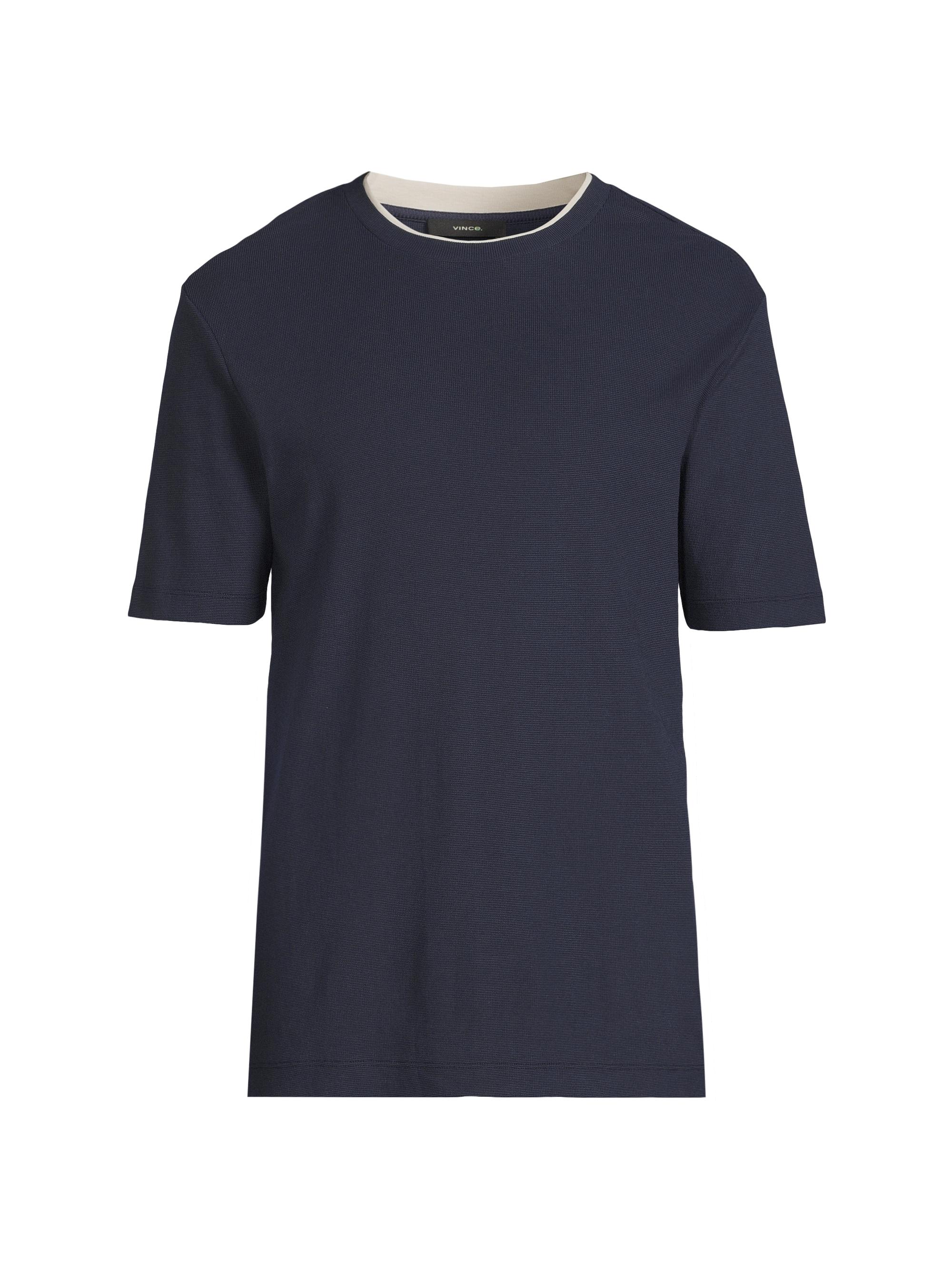 Vince Men's Double Neckline Crewneck T-Shirt - Blanco Coastal