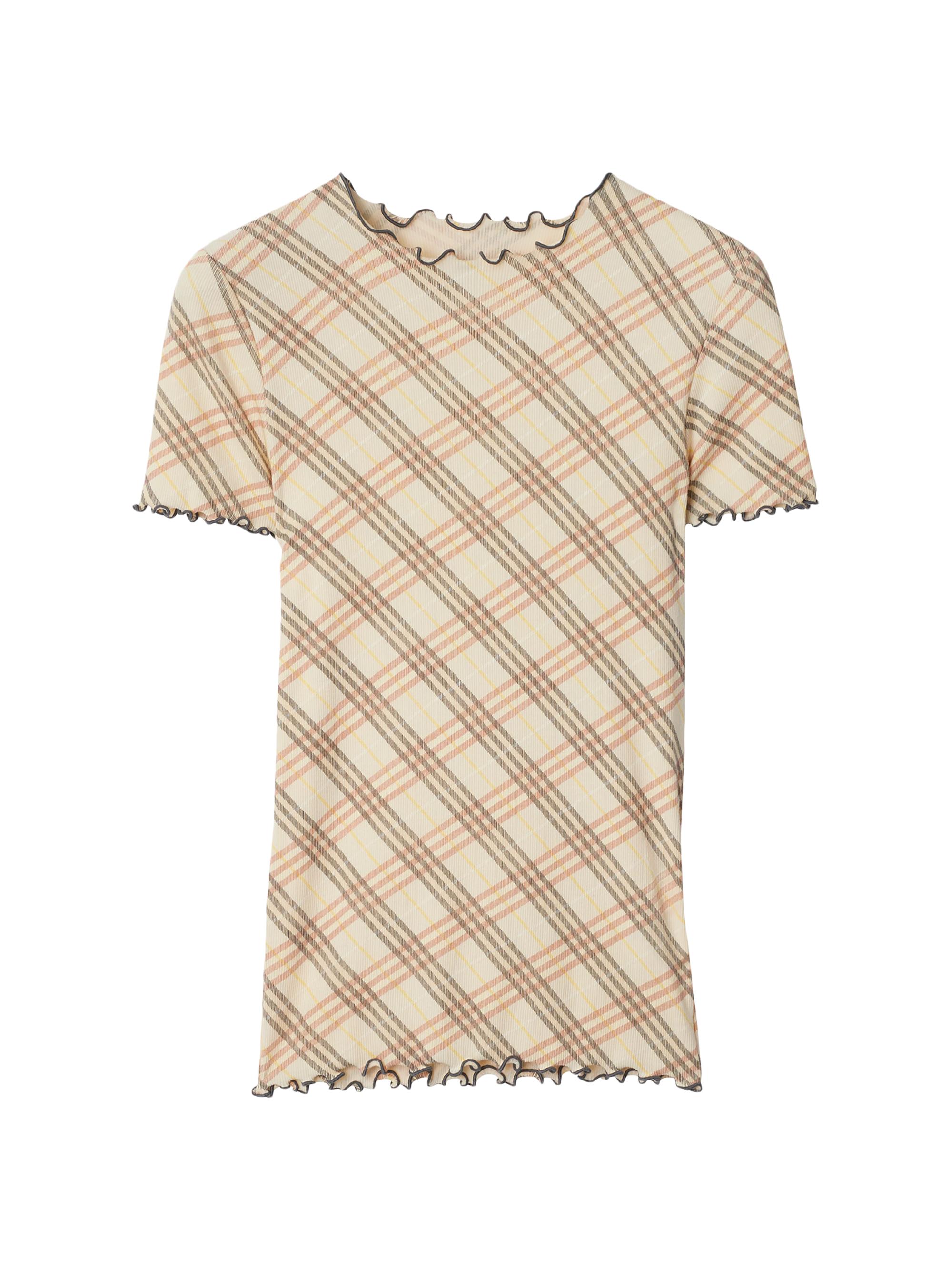 Burberry Women's Check Stretch Cotton Top - Teacup Ip Check