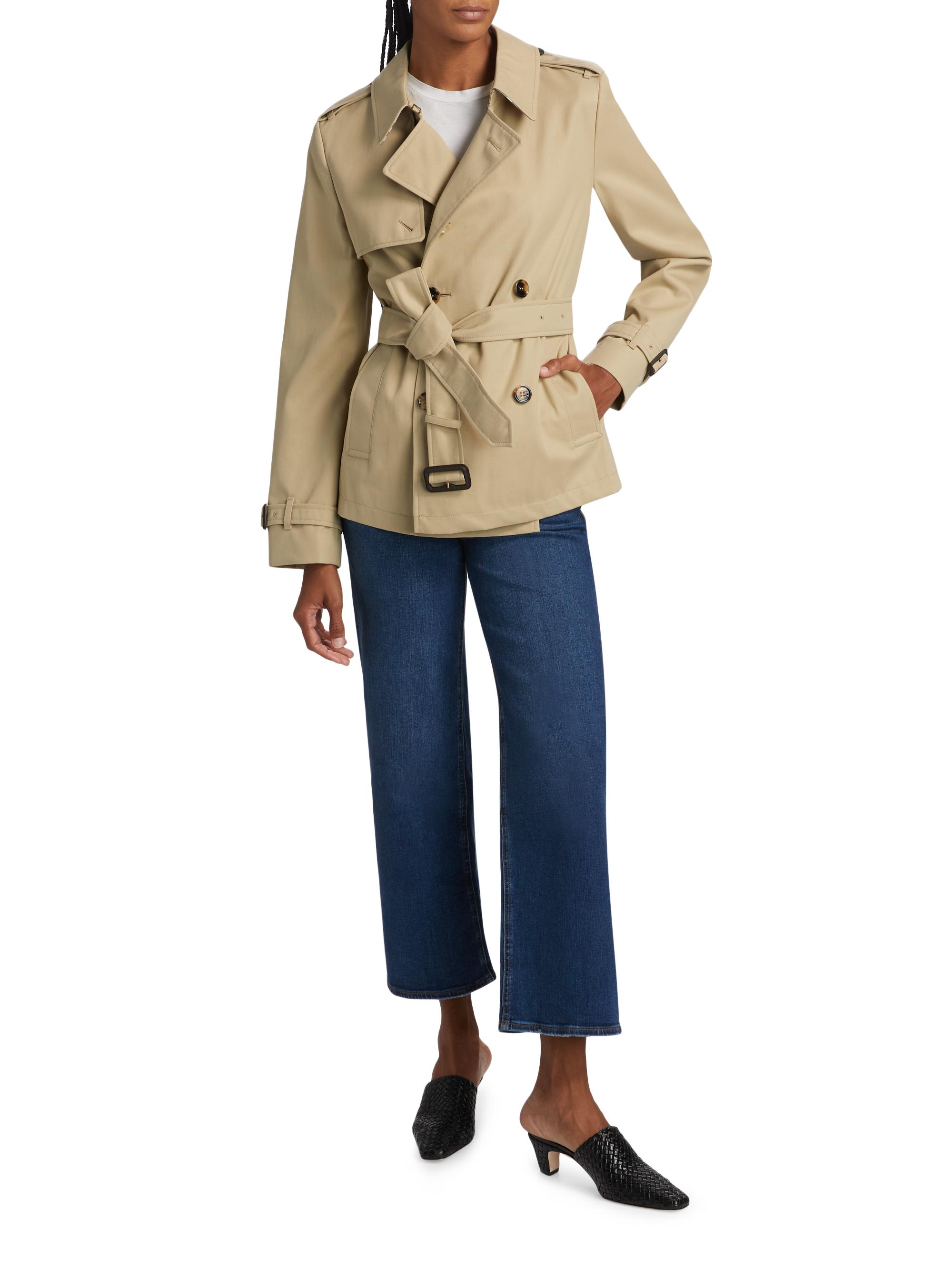 Burberry Belted Double-Breasted Trench Jacket | Saks Fifth Avenue