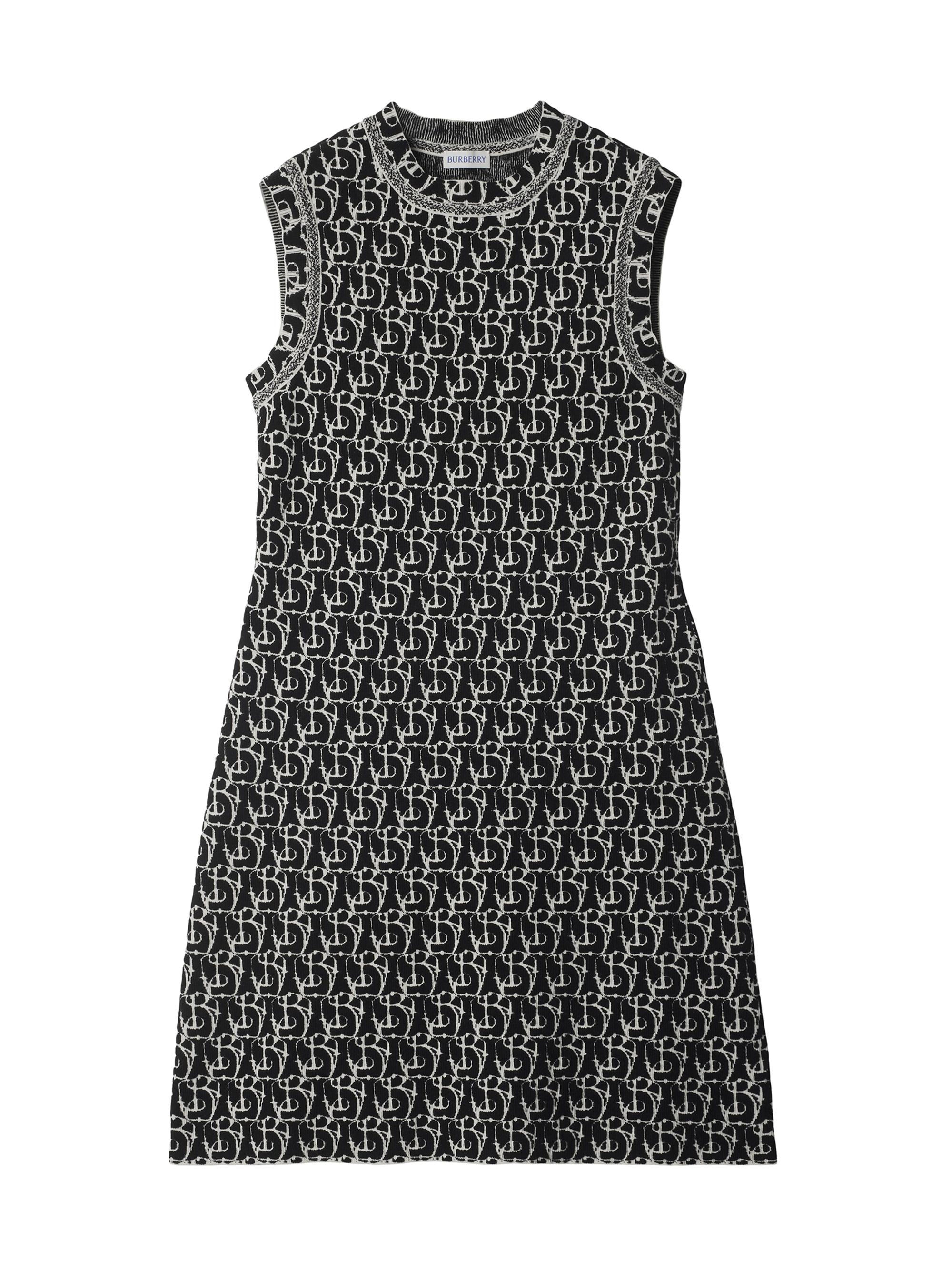 Burberry Women's Initial Wool Minidress - Black Ip Pattern