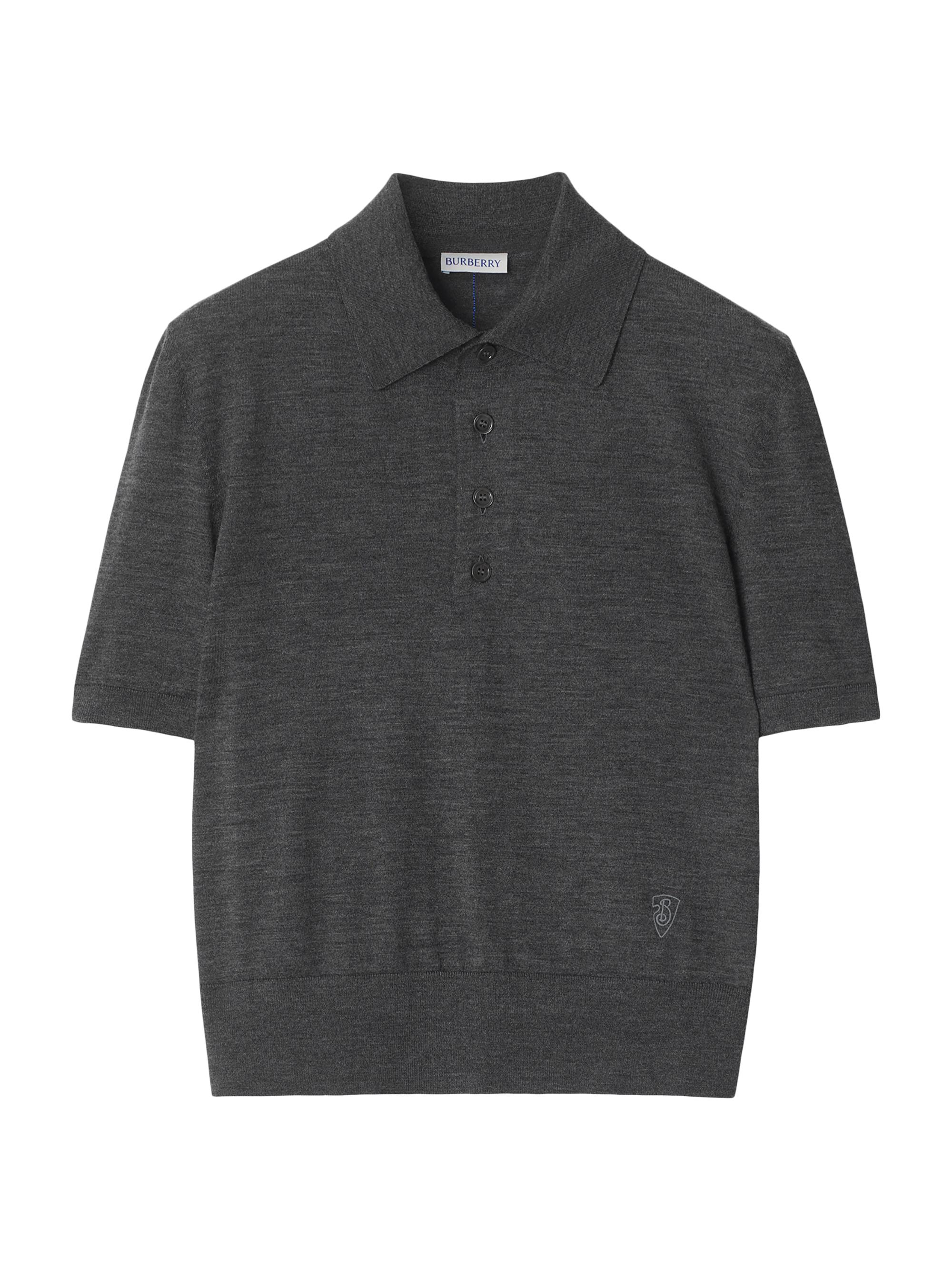 Burberry Women's Wool Polo Shirt - Mid Grey