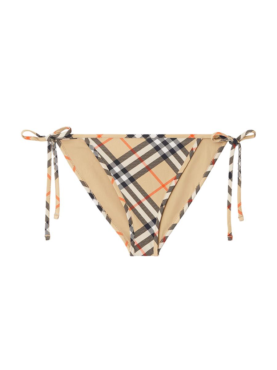 Burberry Check String Bikini Bottom | Saks Fifth Avenue