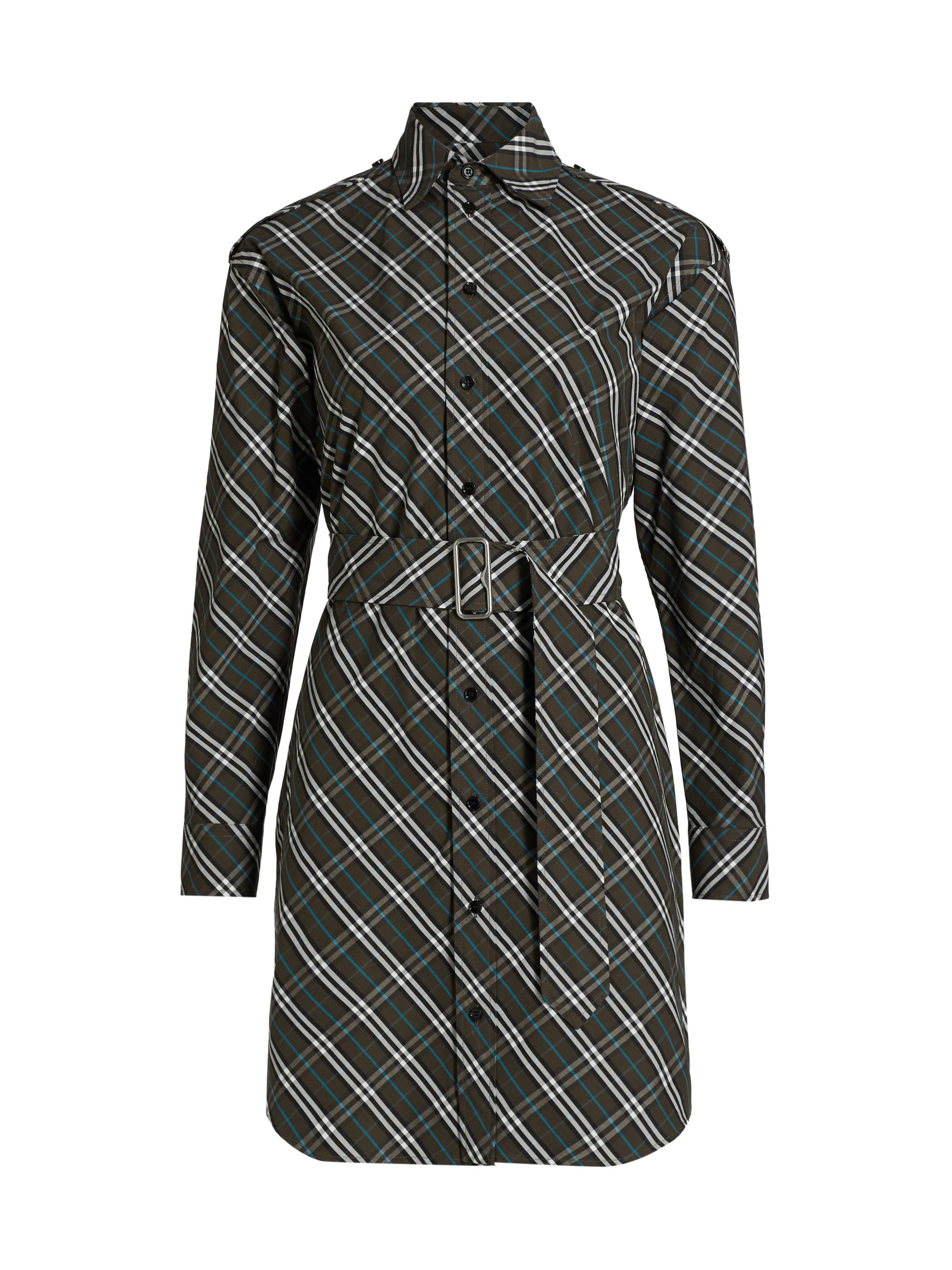 Burberry Women's Check Belted Shirtdress - Snug Ip Check
