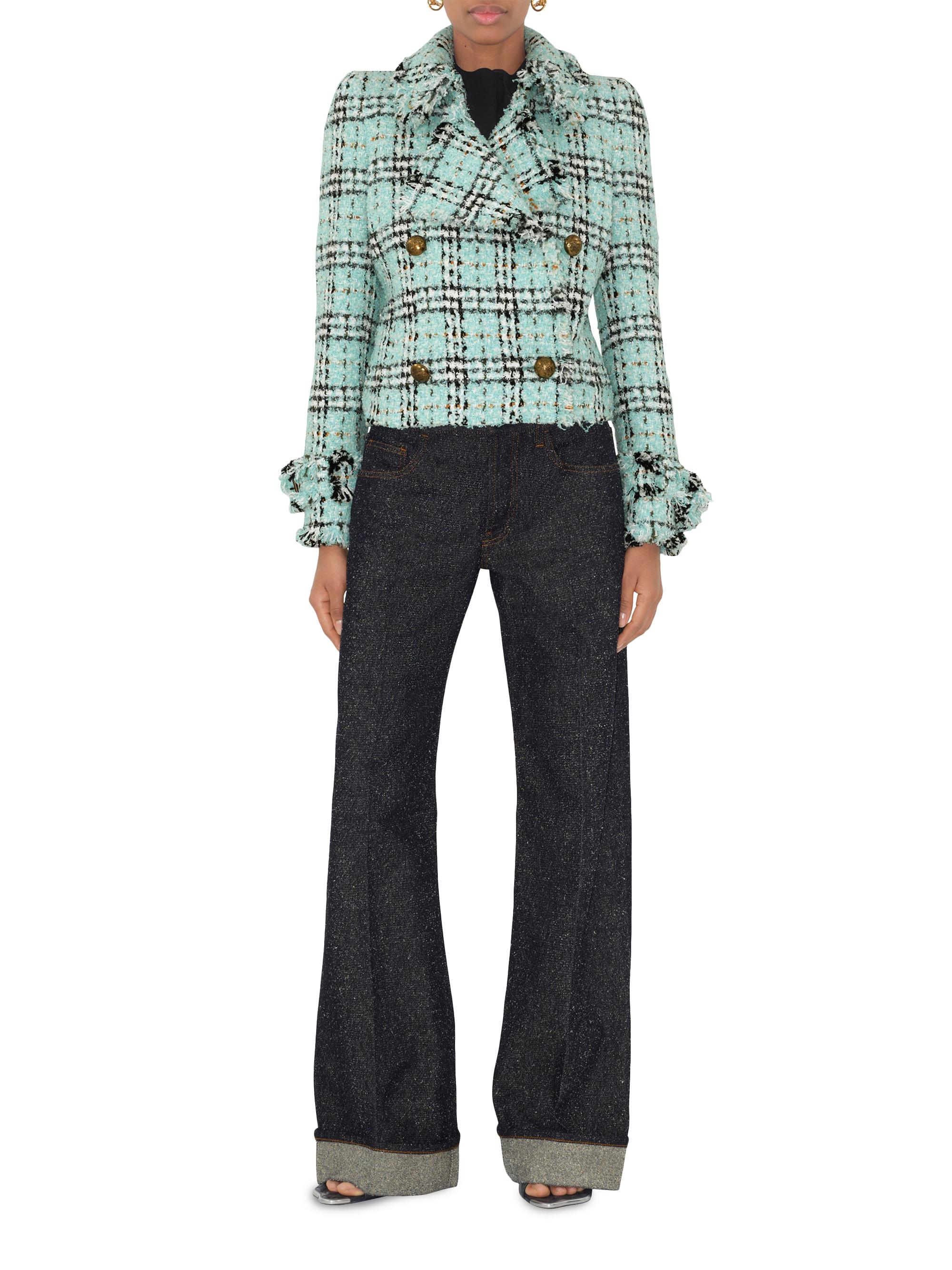 Burberry Check Double-Breasted Jacket | Saks Fifth Avenue