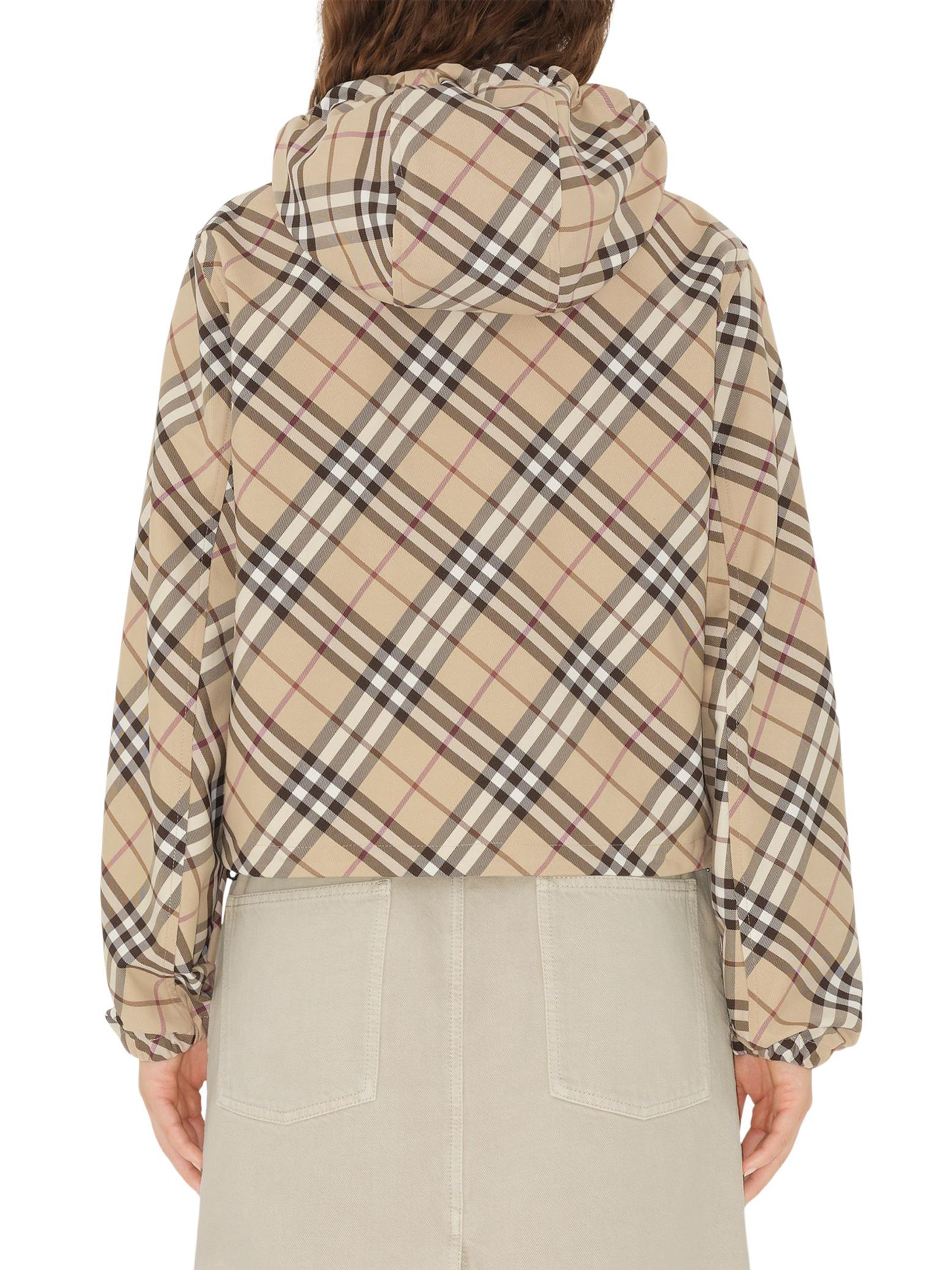 Burberry ジャケット Burberry | 62O82O836VW | Alabaster Ip Check | Women's Check Hooded