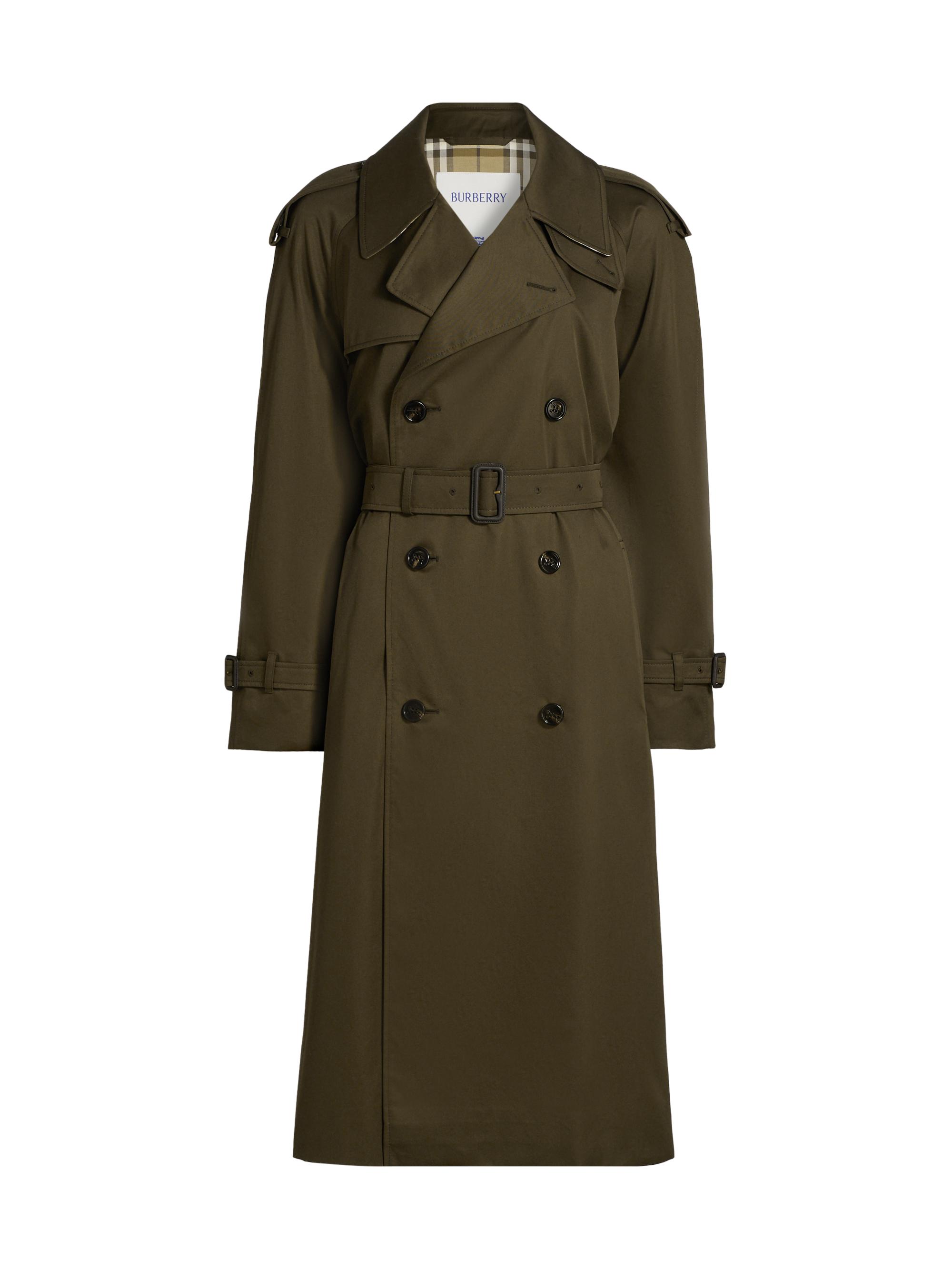 (玉虫)Burberry London trench coat Burberry Long Cotton Trench Coat | Saks Fifth Avenue