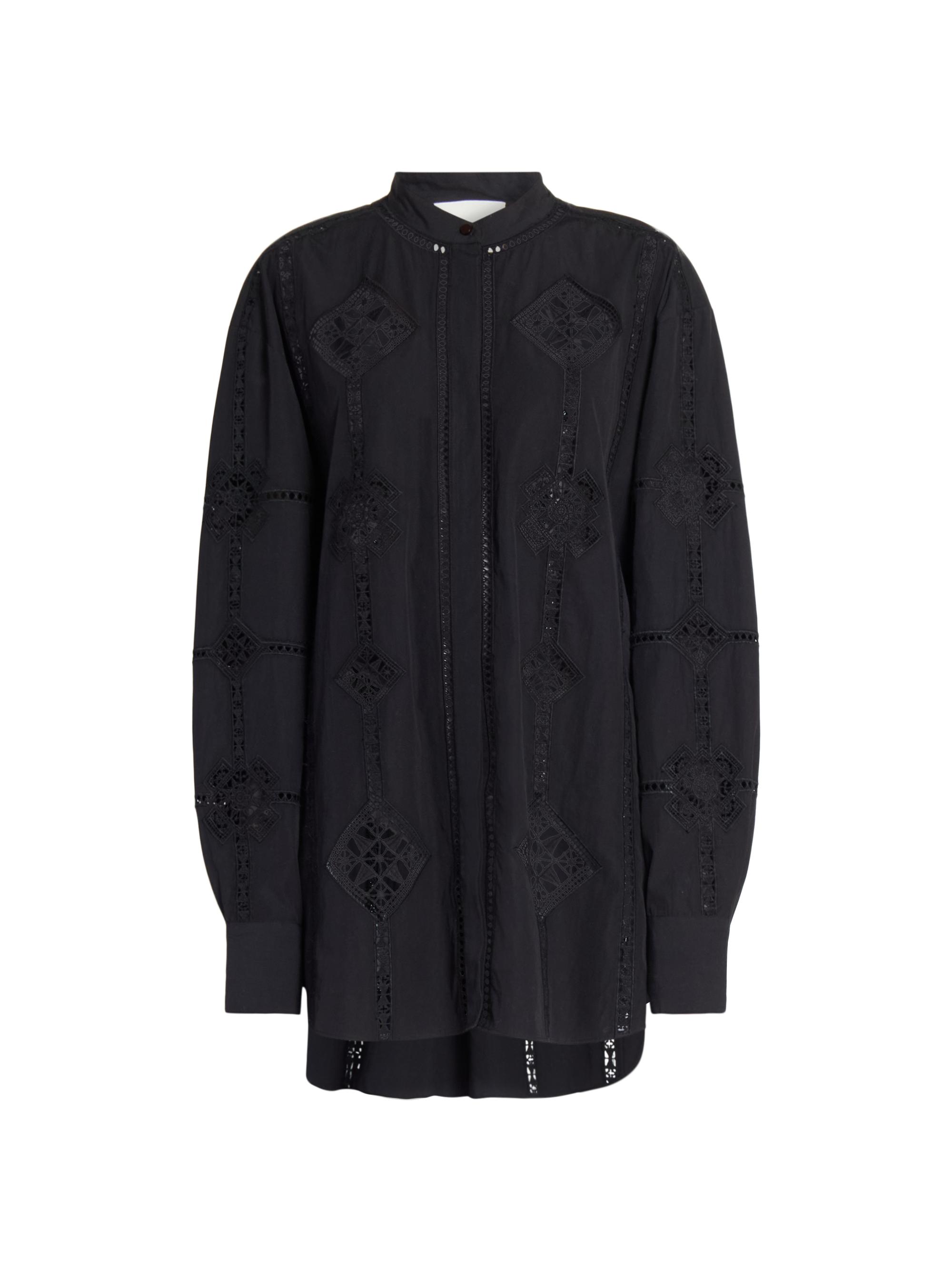 Isabel Marant Women's Soeline Embroidered Cotton Blouse - Black