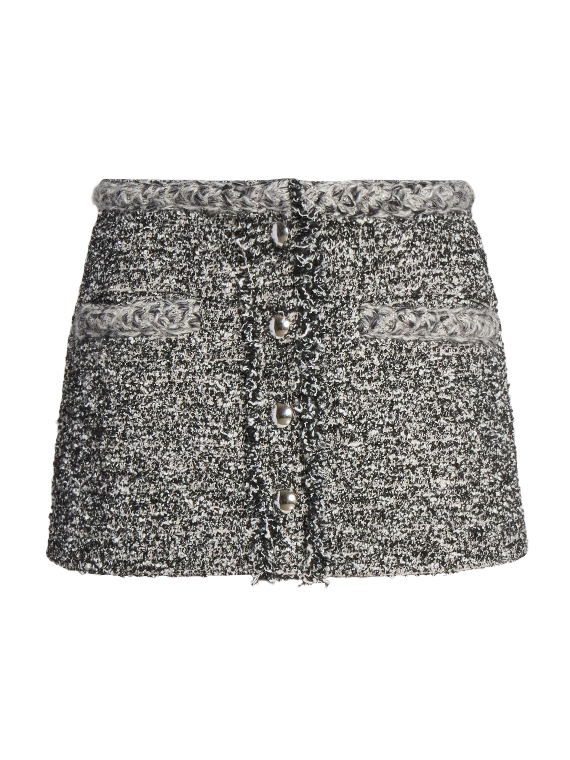 Isabel Marant Women's Gleny Textured Miniskirt - Black Ecru