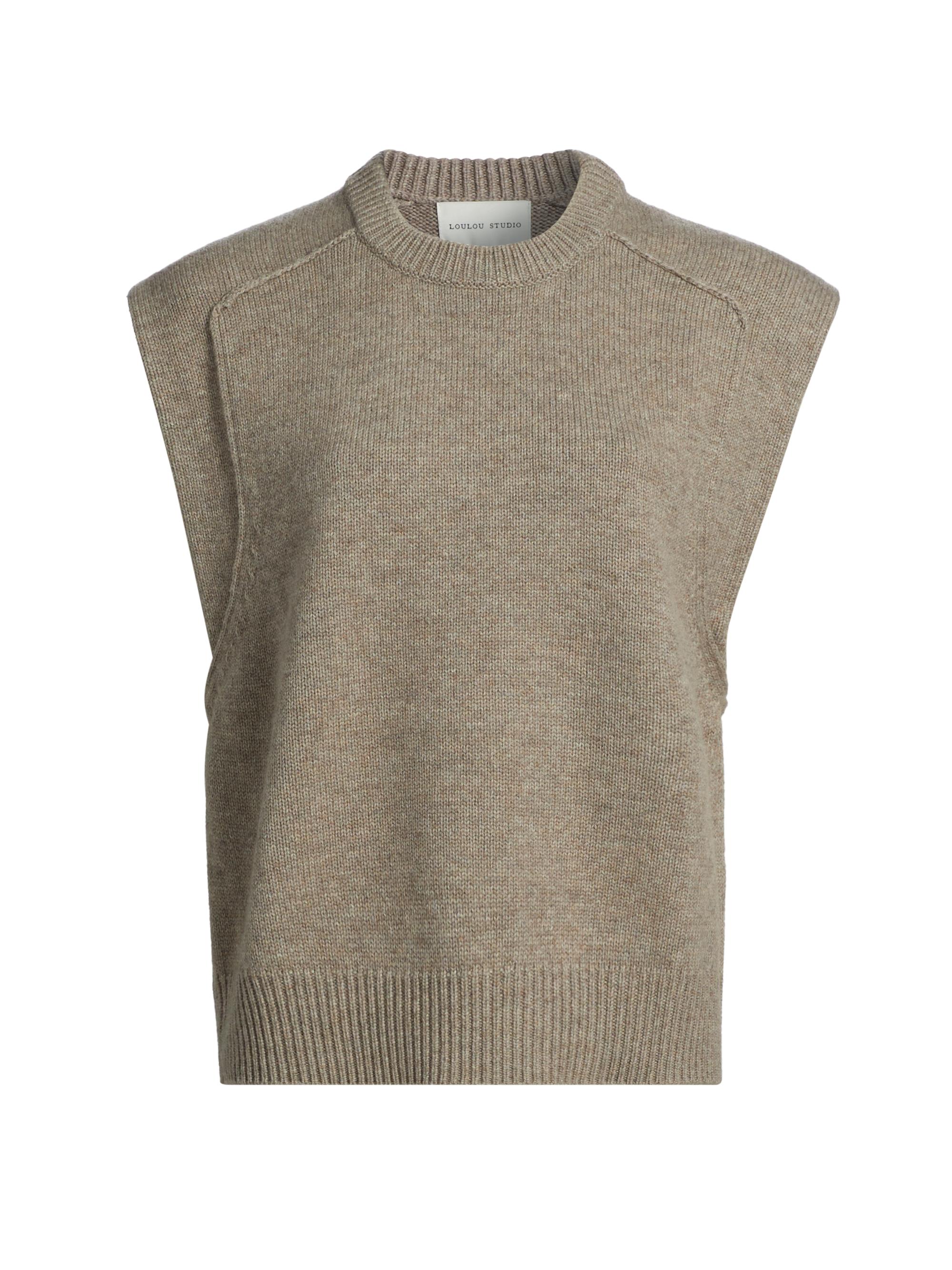 Loulou de Saison Women's Mari Wool-Cashmere Boxy Top - Ash Grey