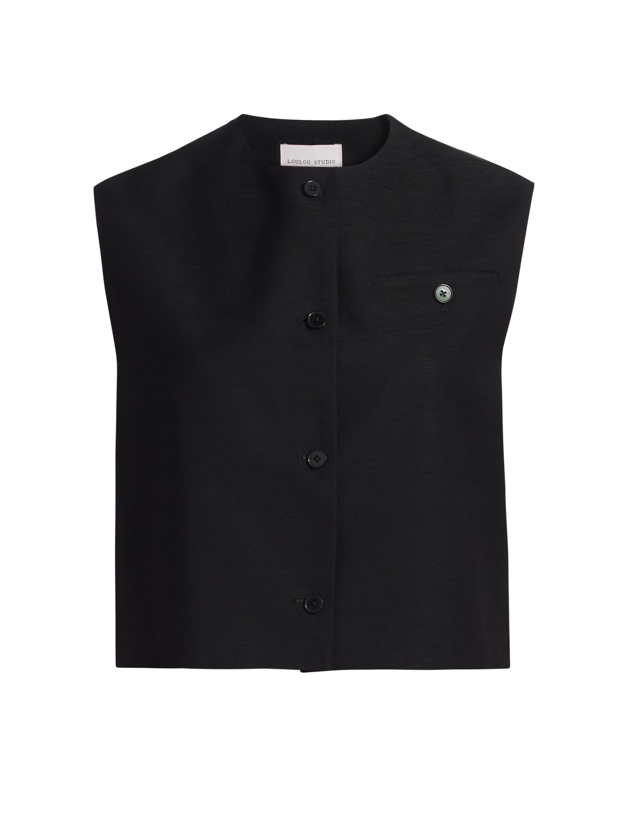 Loulou de Saison Esme Round Neck Vest | Saks Fifth Avenue