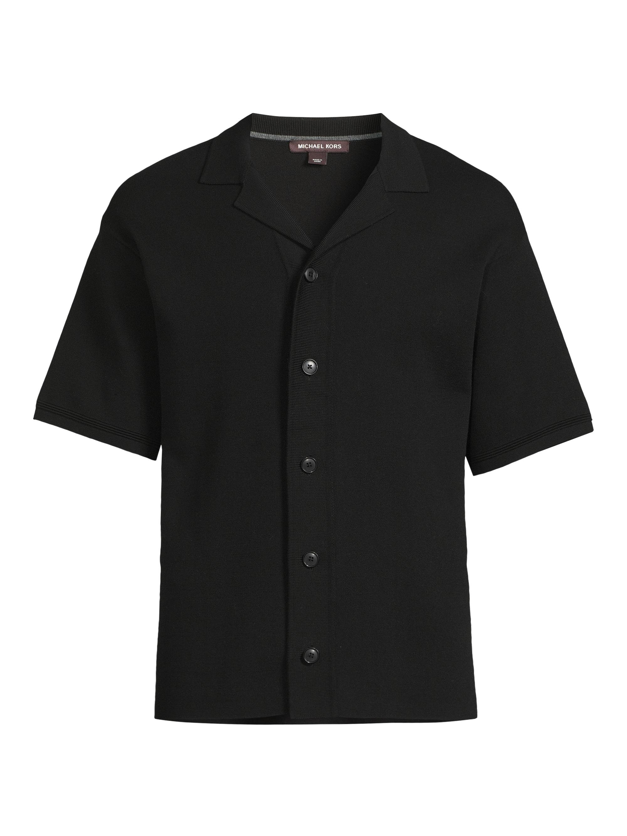 Michael Kors Men's Double Knit Shirt - Black