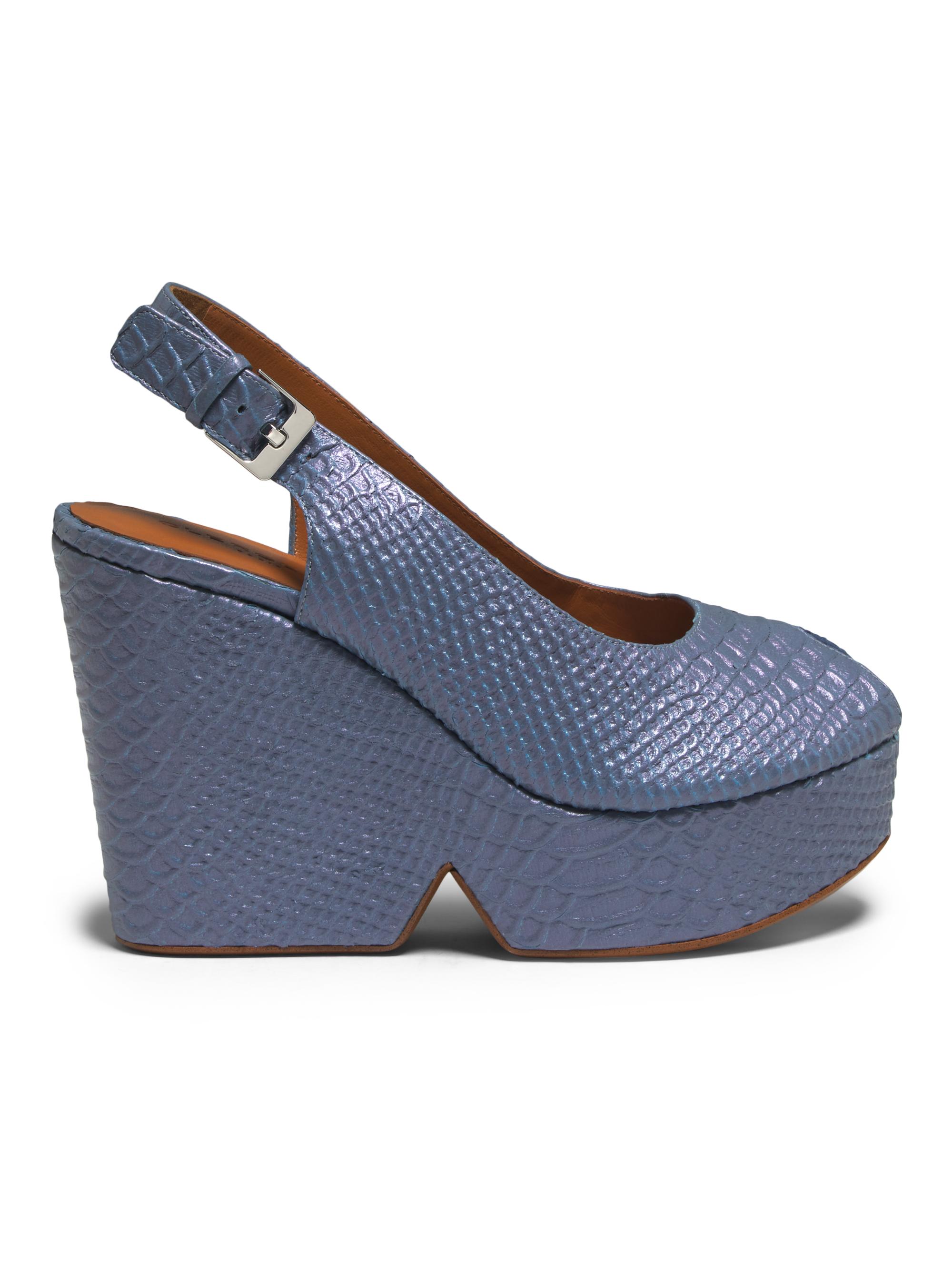 Clergerie Women's Dylan Leather Platform Sandals - Azure