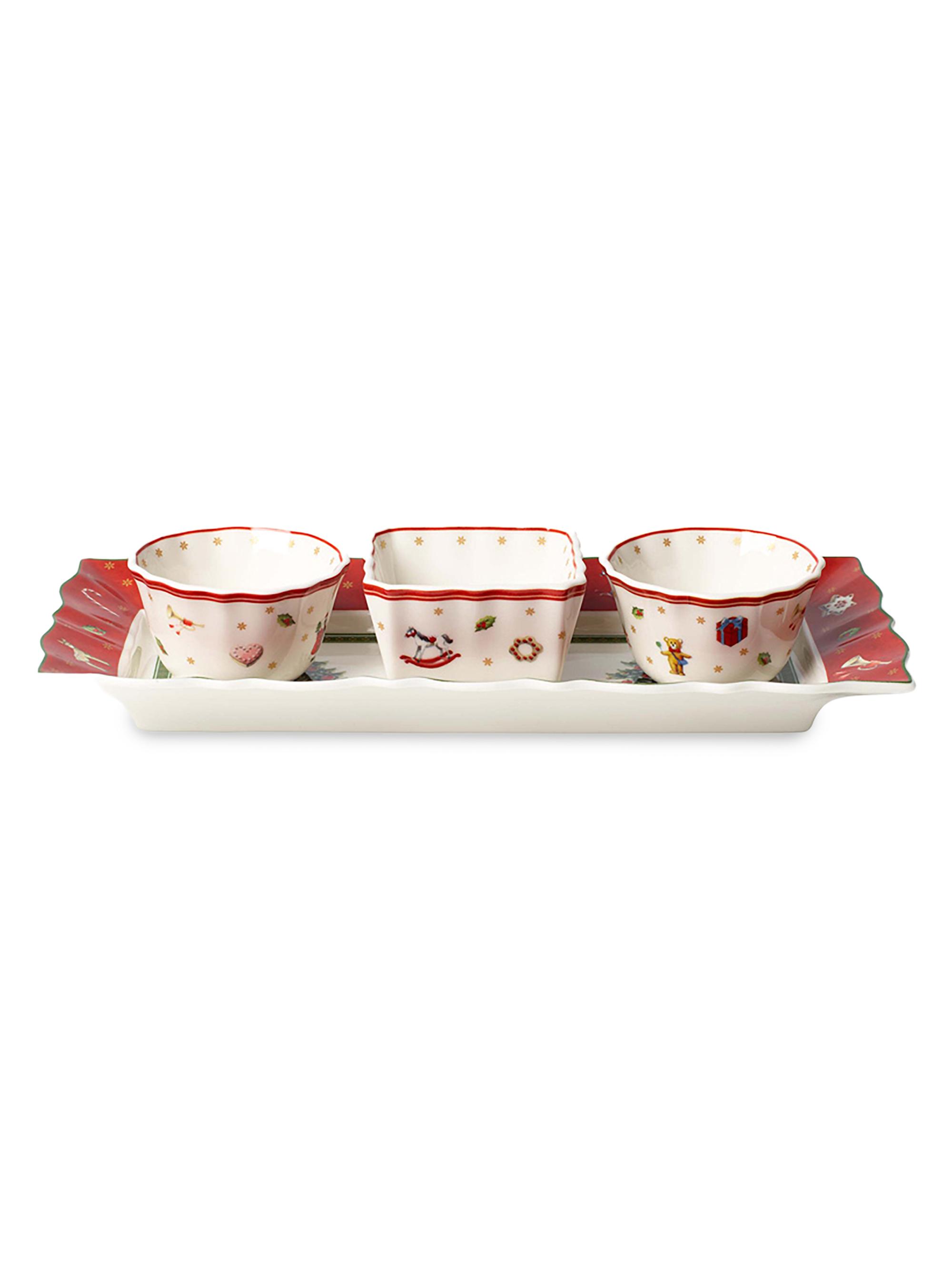 Villeroy & Boch Toy's Delight Set of 3 Dip Bowls with Tray