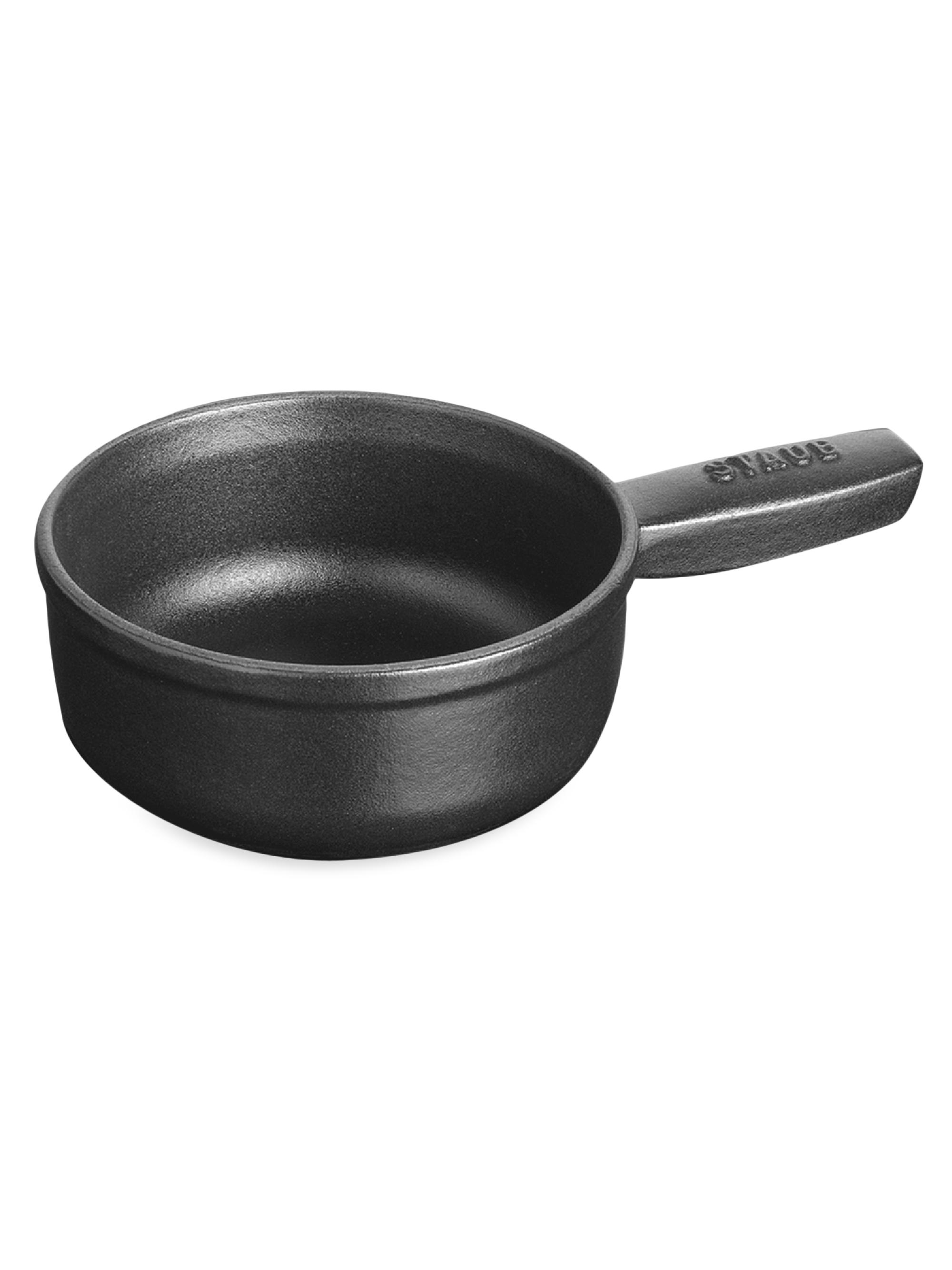 Staub Cast Iron 12 oz Mini Cheese Fondue Pot - Matte Black