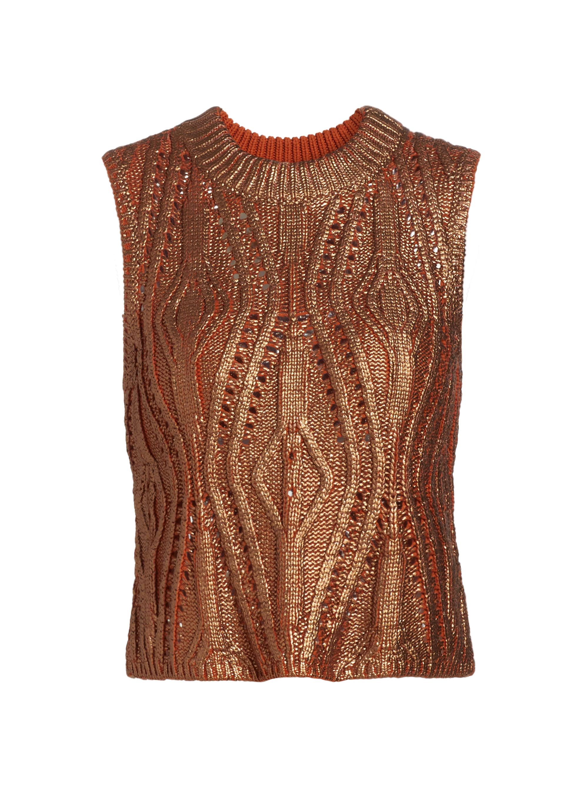 Marie Oliver Women's McGuire Sleeveless Cotton-Blend Top - Copper