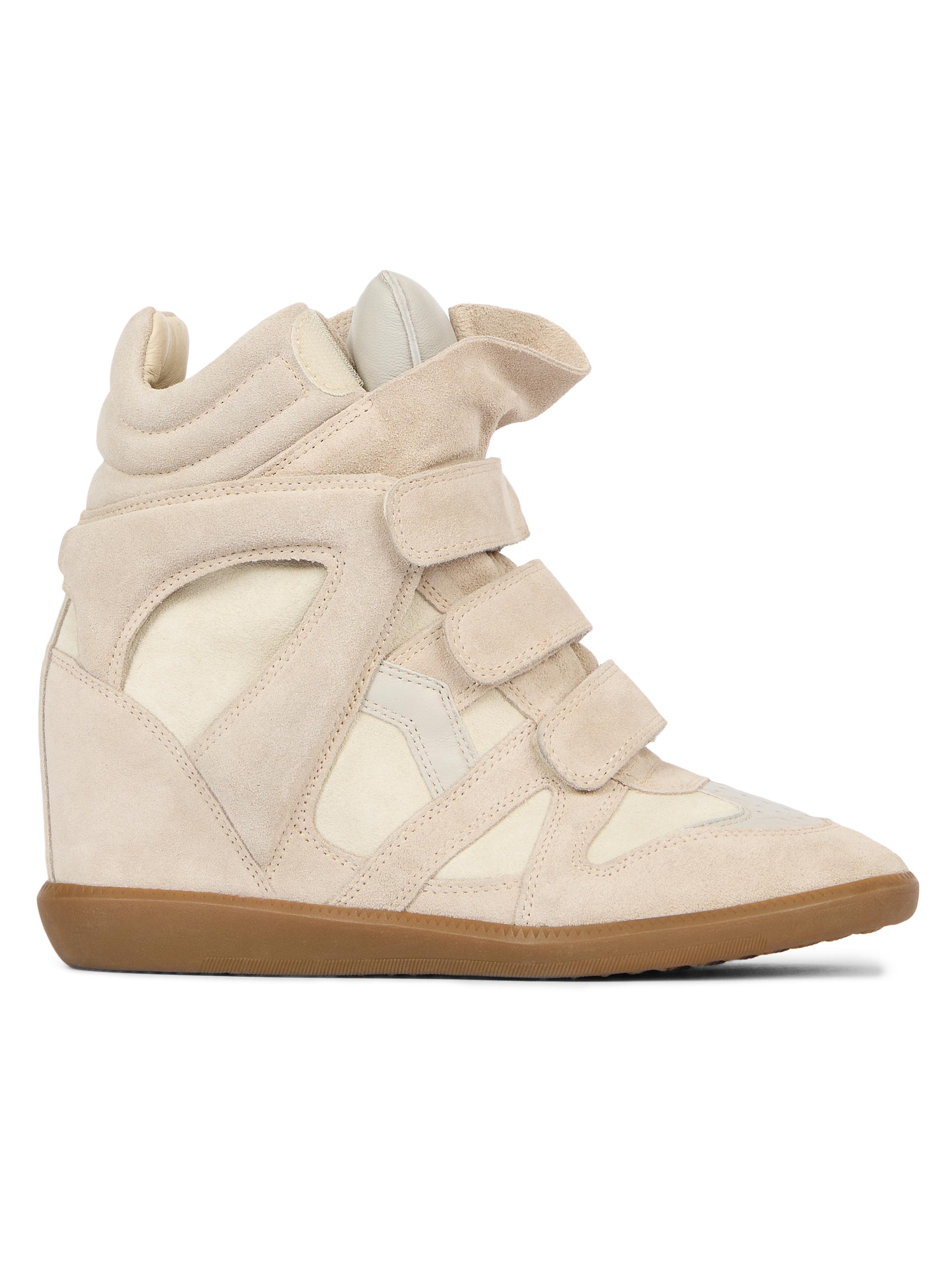 Isabel Marant Women's Bekett Leather & Suede High-Top Platform Sneakers - Ecru | Thumbnail 6