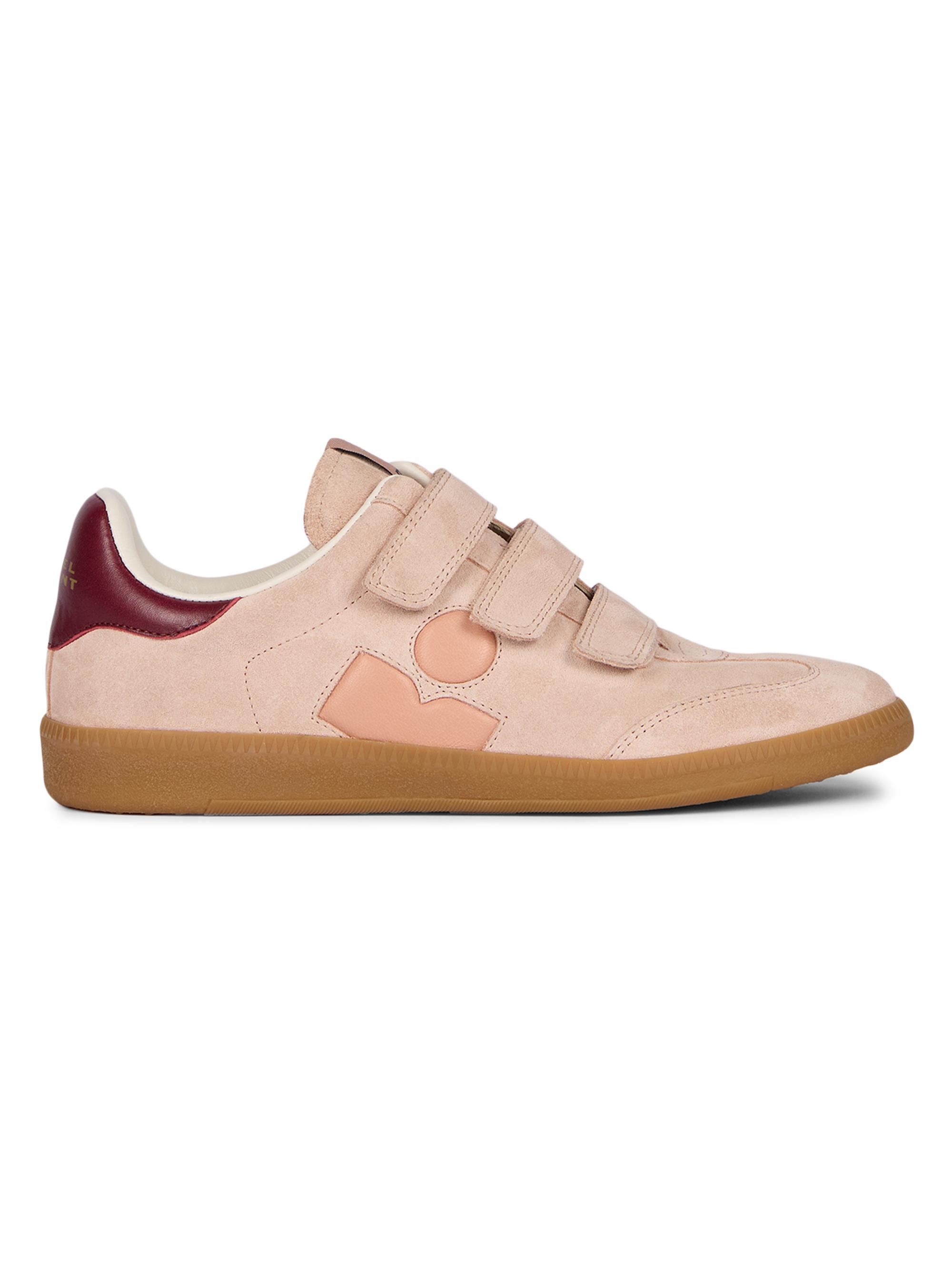 Isabel Marant Women's Beth Colorblocked Suede Low-Top Sneakers - Pale Pink Peach