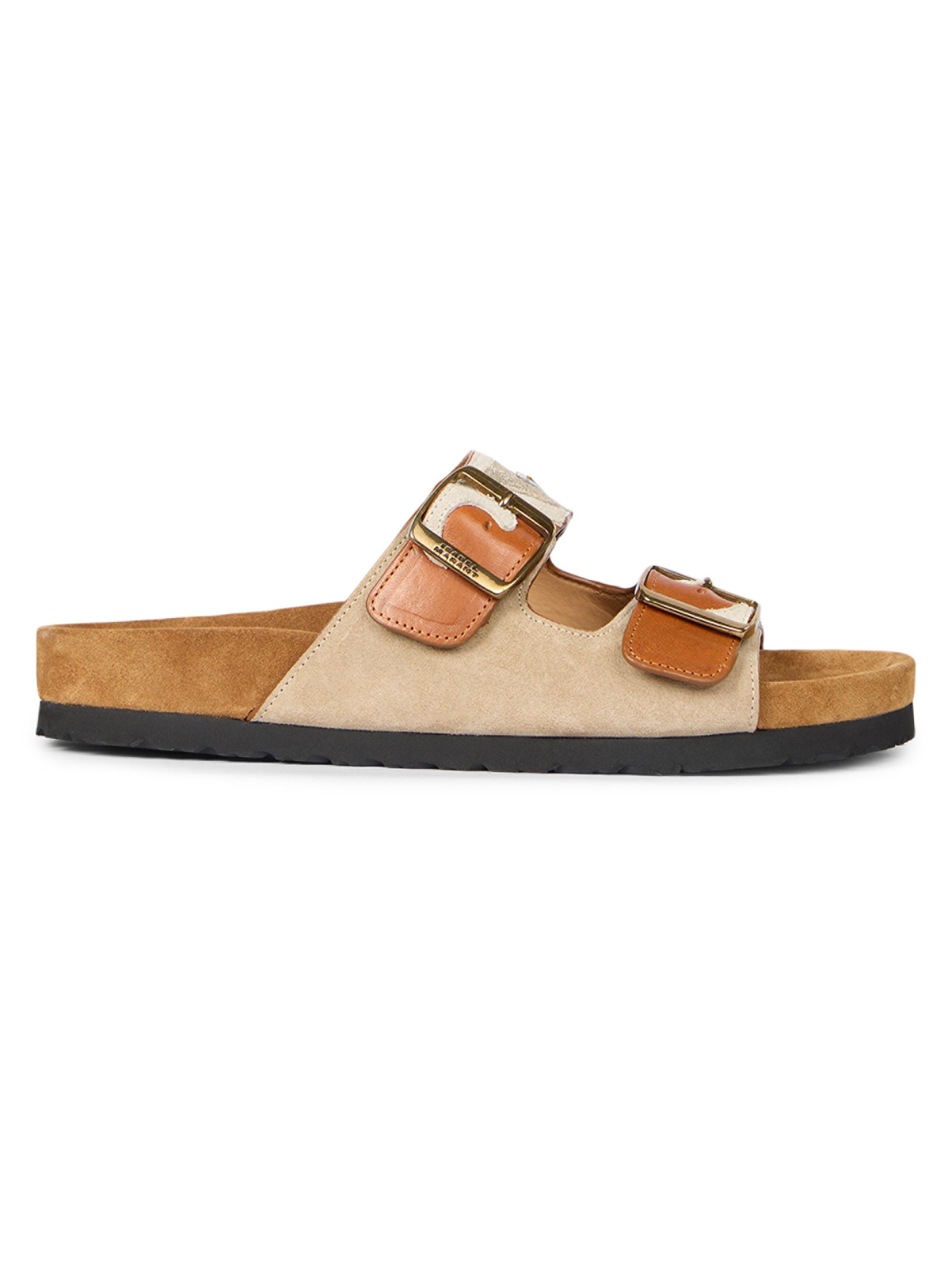 Isabel Marant Women's Lelik Suede & Leather Sandals - Beige