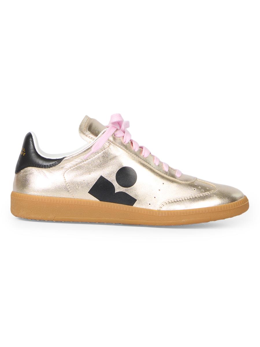 Isabel Marant Kaycee Metallic Leather Low-Top Sneakers