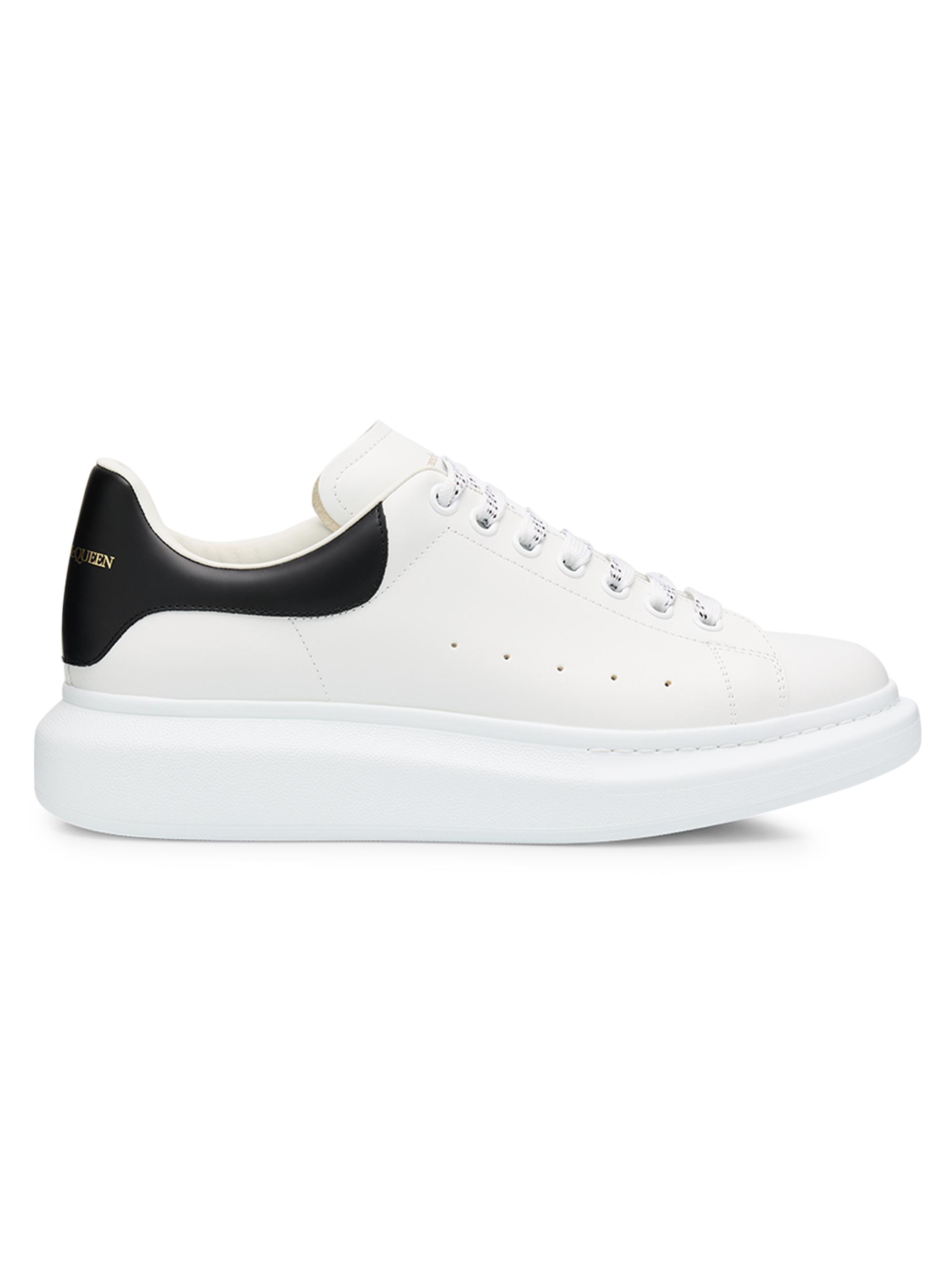 【初版】 ALEXANDER McQUEEN McQueen Oversized Leather Low-Top Sneakers | Saks Fifth Avenue