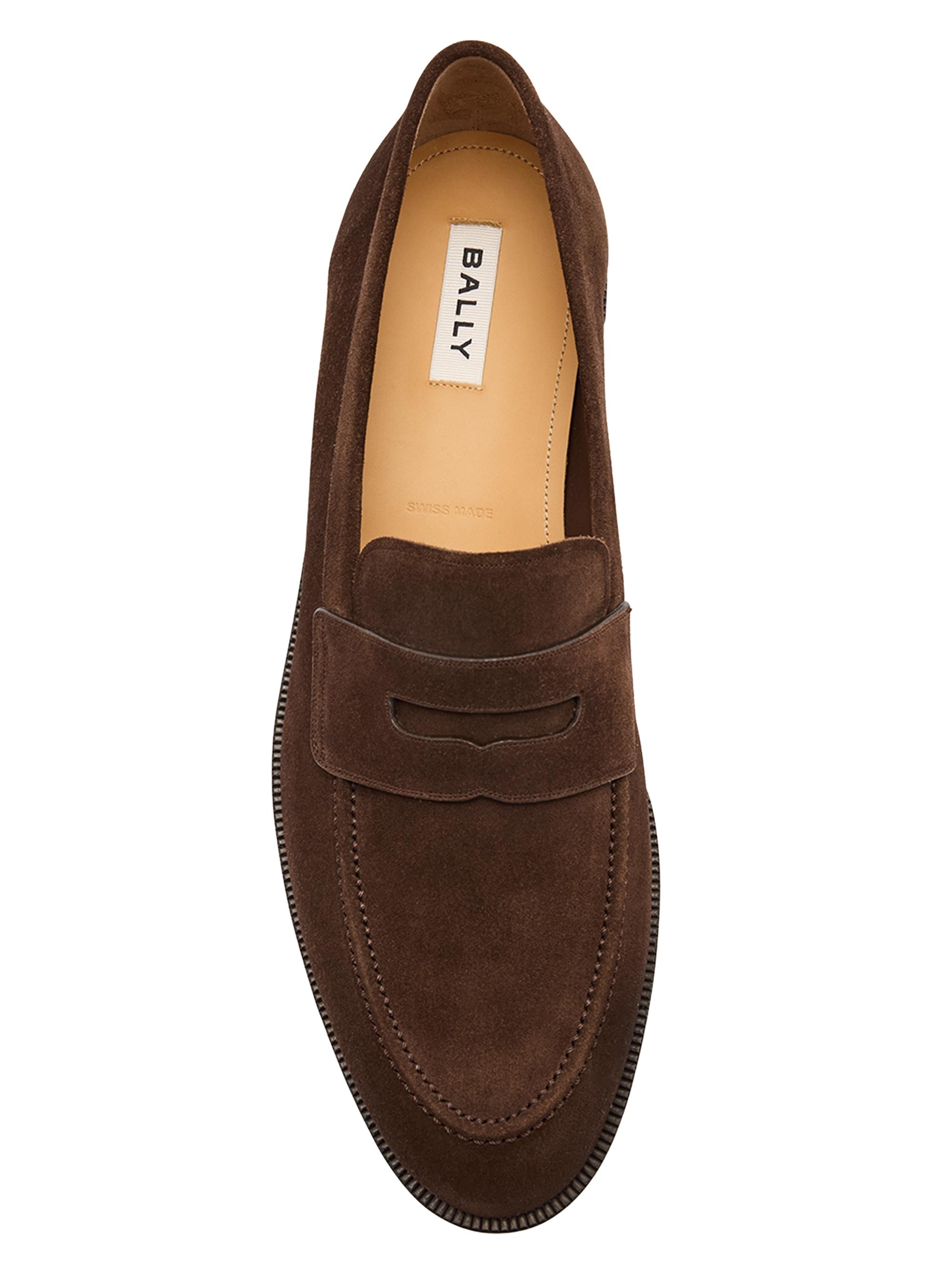 Bally Charney Suede Penny Loafers | Saks Fifth Avenue display picture 3