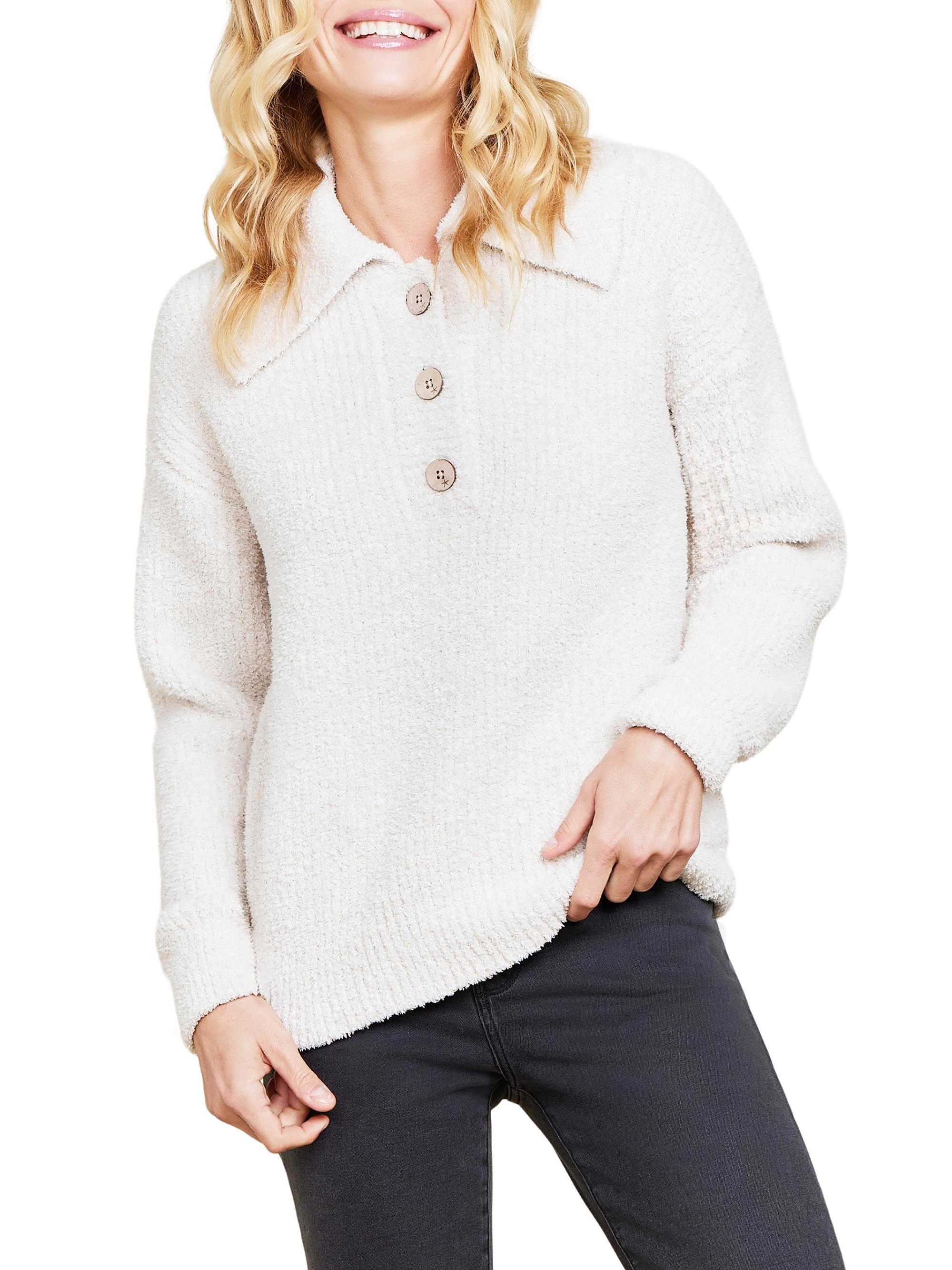 Barefoot Dreams Women's CozyChic Knit Sweater - Stone Cream