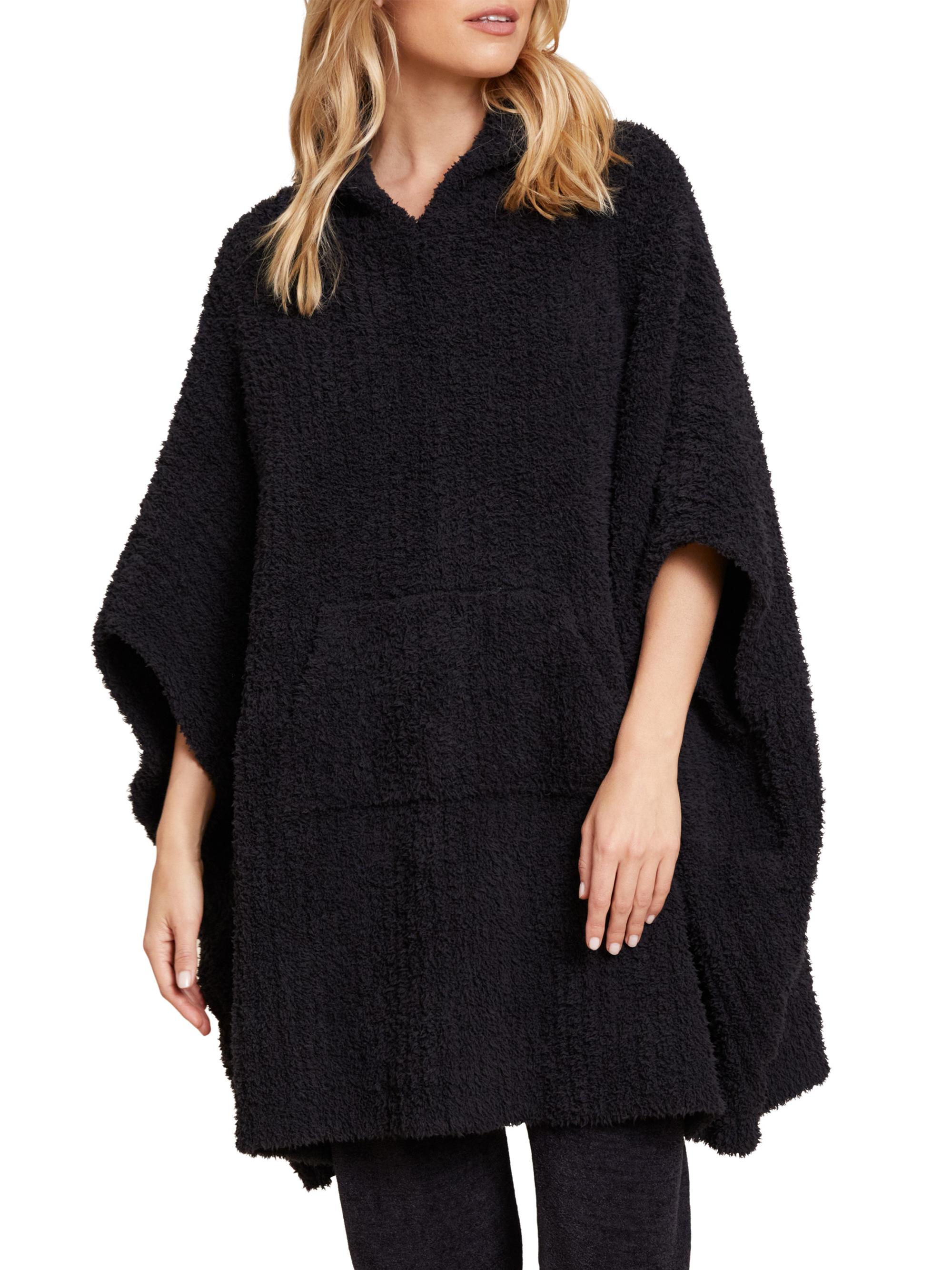 Barefoot Dreams Women's The Cozy Kangaroo Poncho - Black