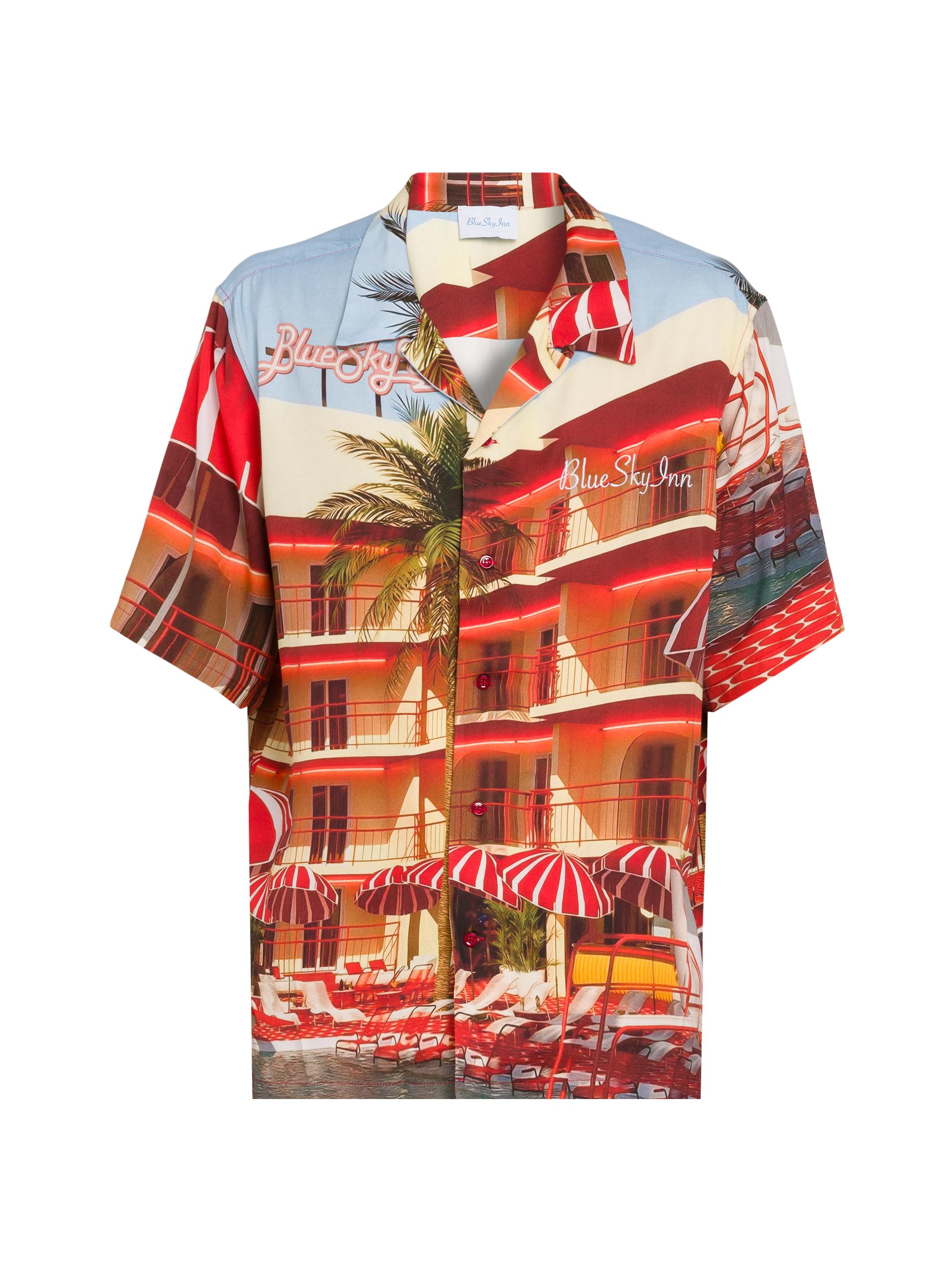 Blue Sky Inn Men's Tile Inn Short-Sleeve Shirt - All Over Print