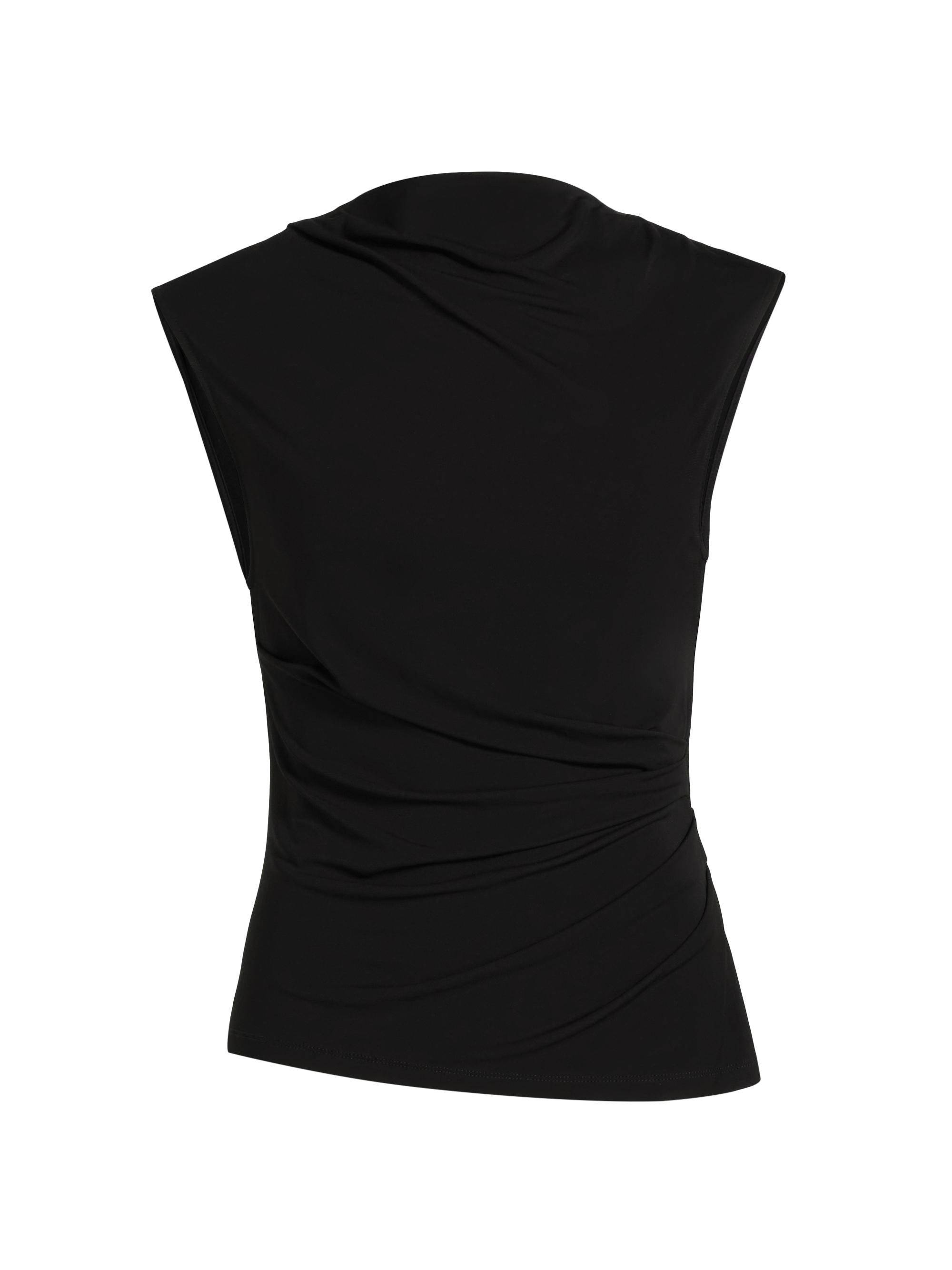 SIMKHAI Women's Casmi Ruched Stretch Jersey Top - Black