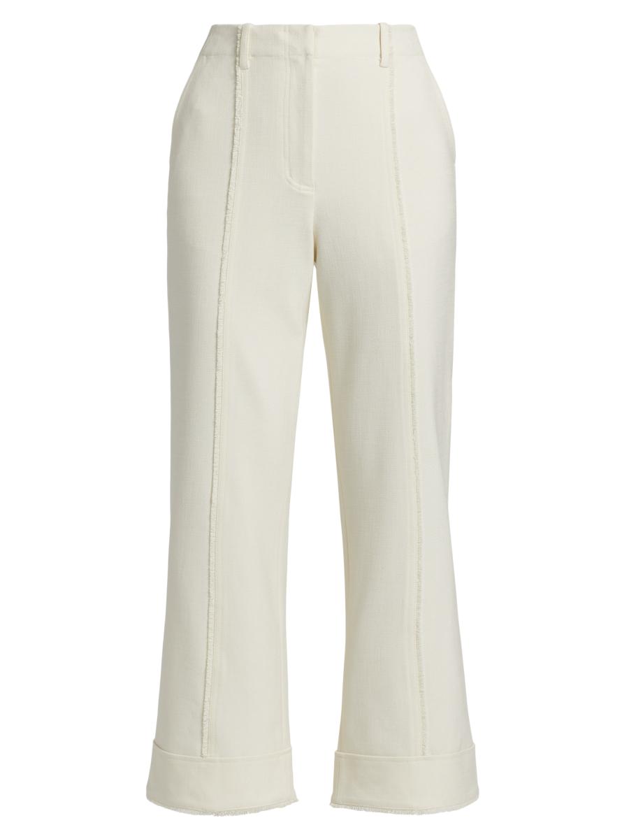 パンツ [BAU by Bride And You] ABIGAIL Semi wide straight trousers SIMKHAI Sully Wide-Leg Cropped Pants | Saks Fifth Avenue