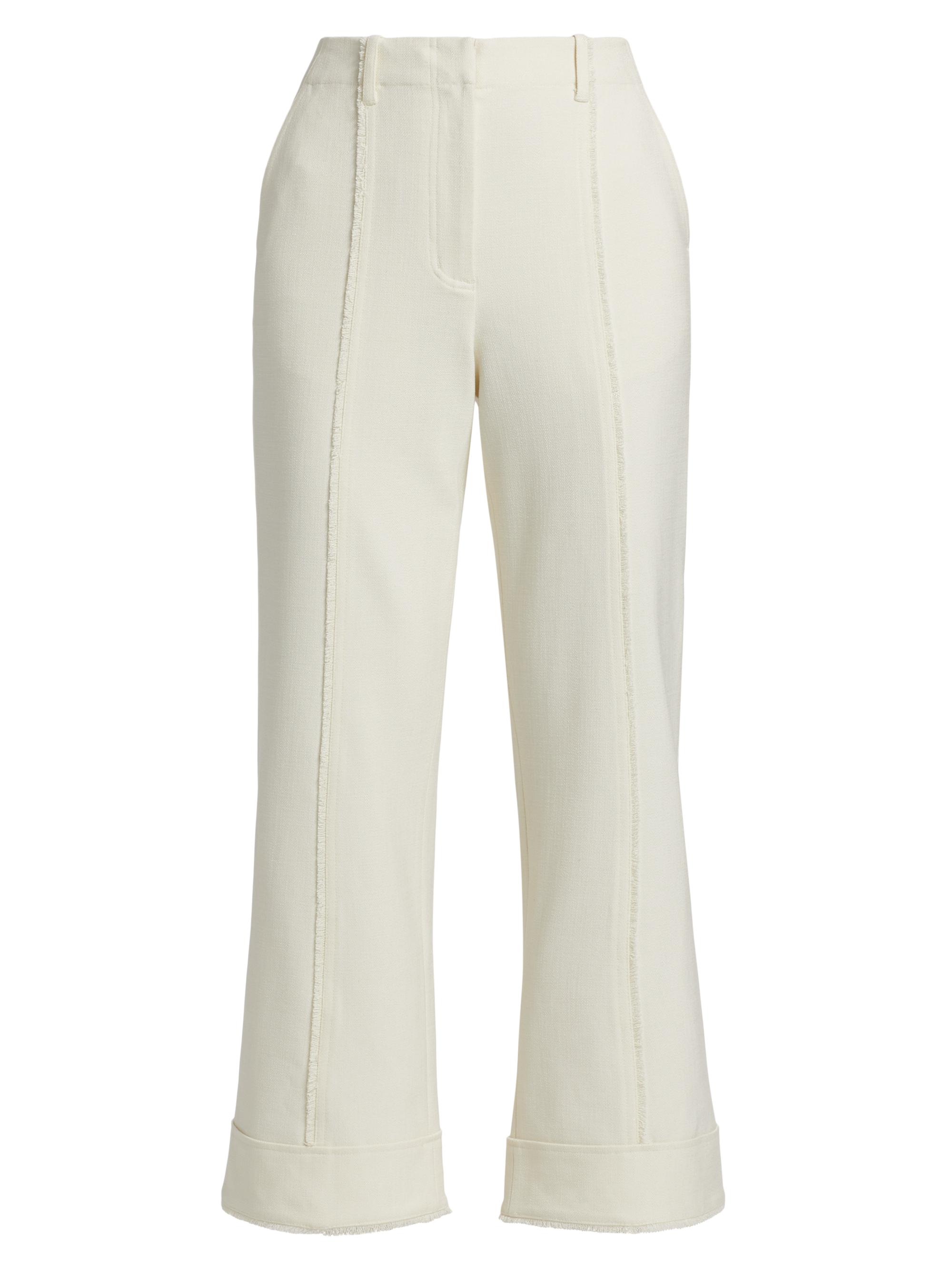 SIMKHAI Women's Sully Wide-Leg Cropped Pants - White