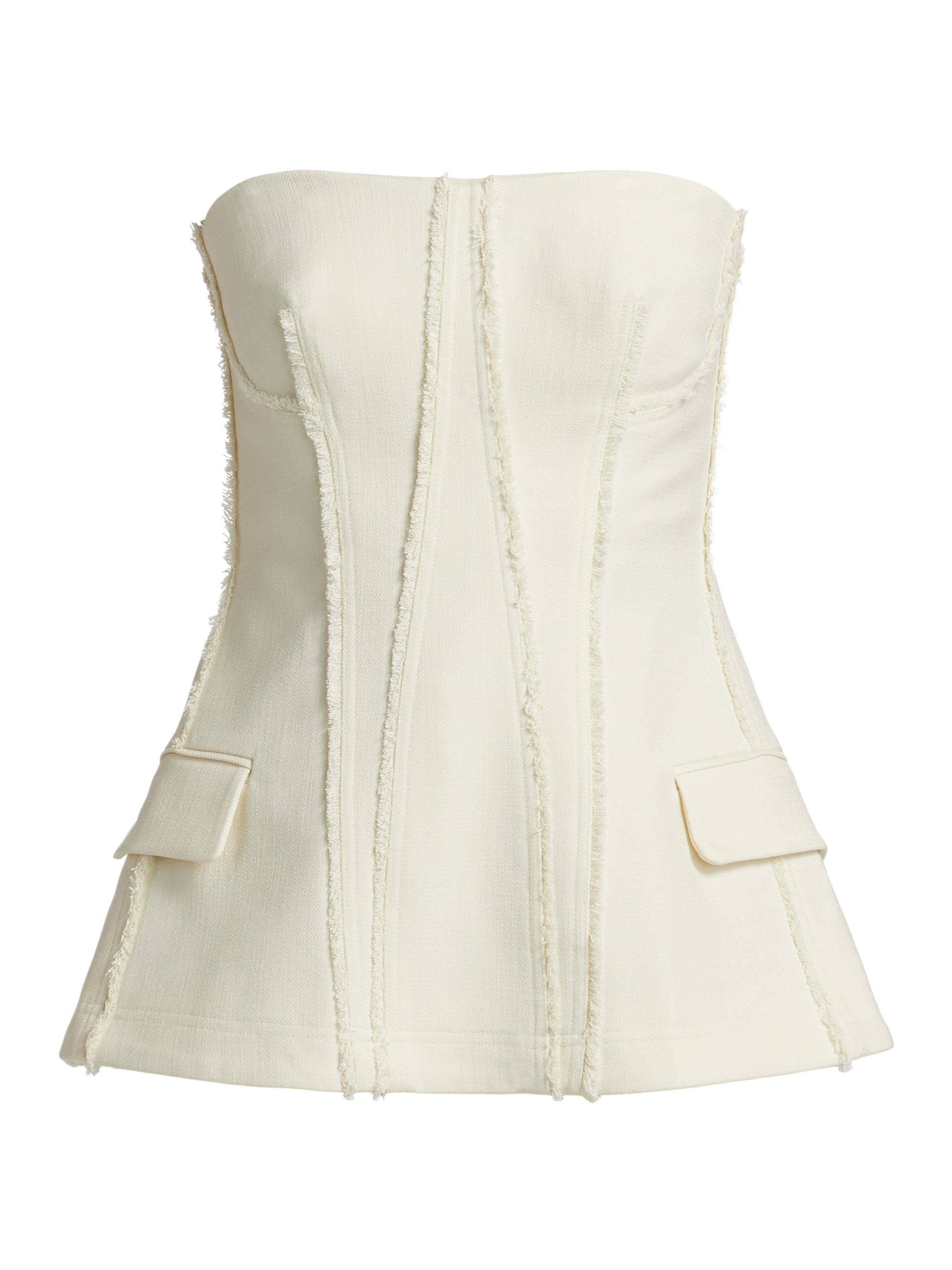 SIMKHAI Women's Lupita Bustier Strapless Top - White