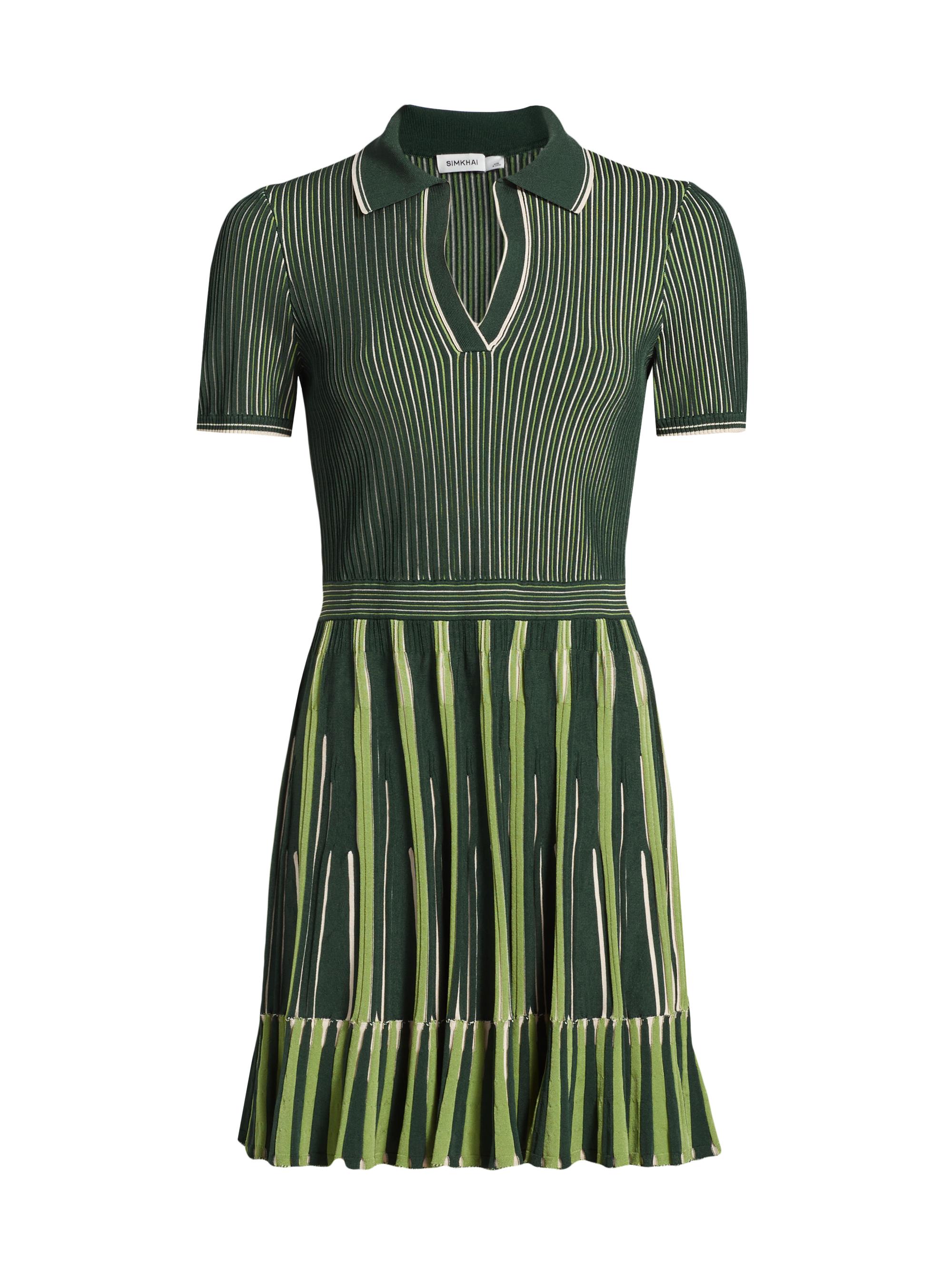 SIMKHAI Women's Weslee Knit Polo Minidress - Botanical Multi