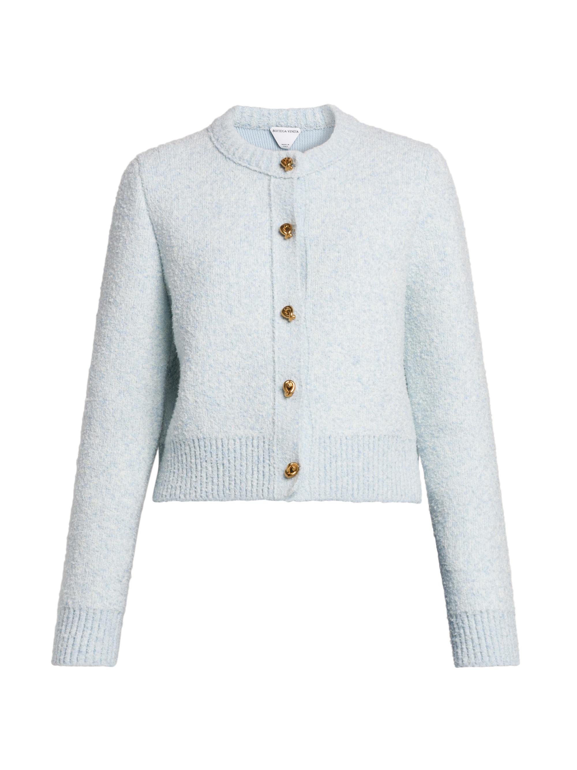 Bottega Veneta Bouclé Knit Crewneck Cardigan | Saks Fifth Avenue