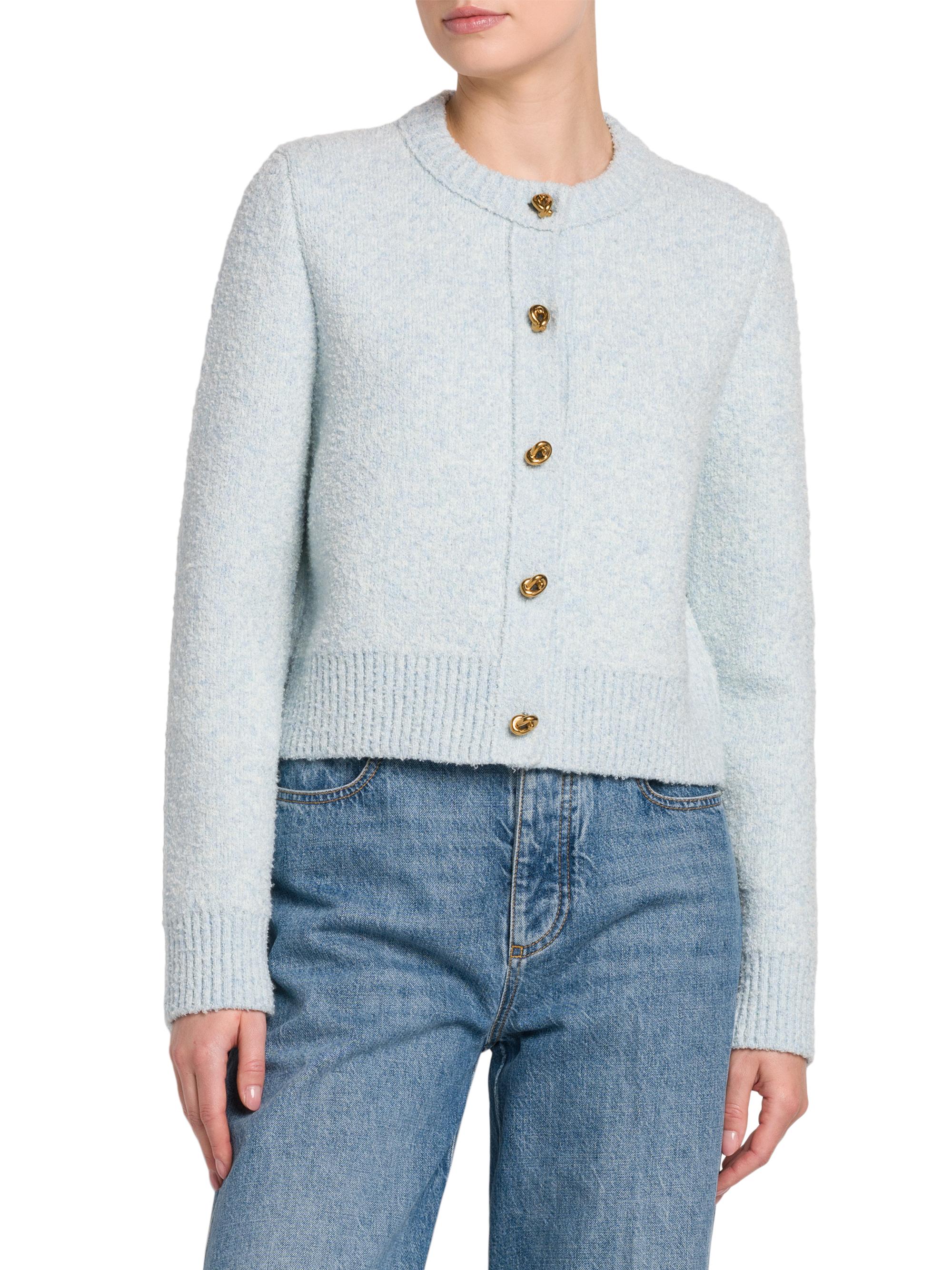 Bottega Veneta Bouclé Knit Crewneck Cardigan | Saks Fifth Avenue