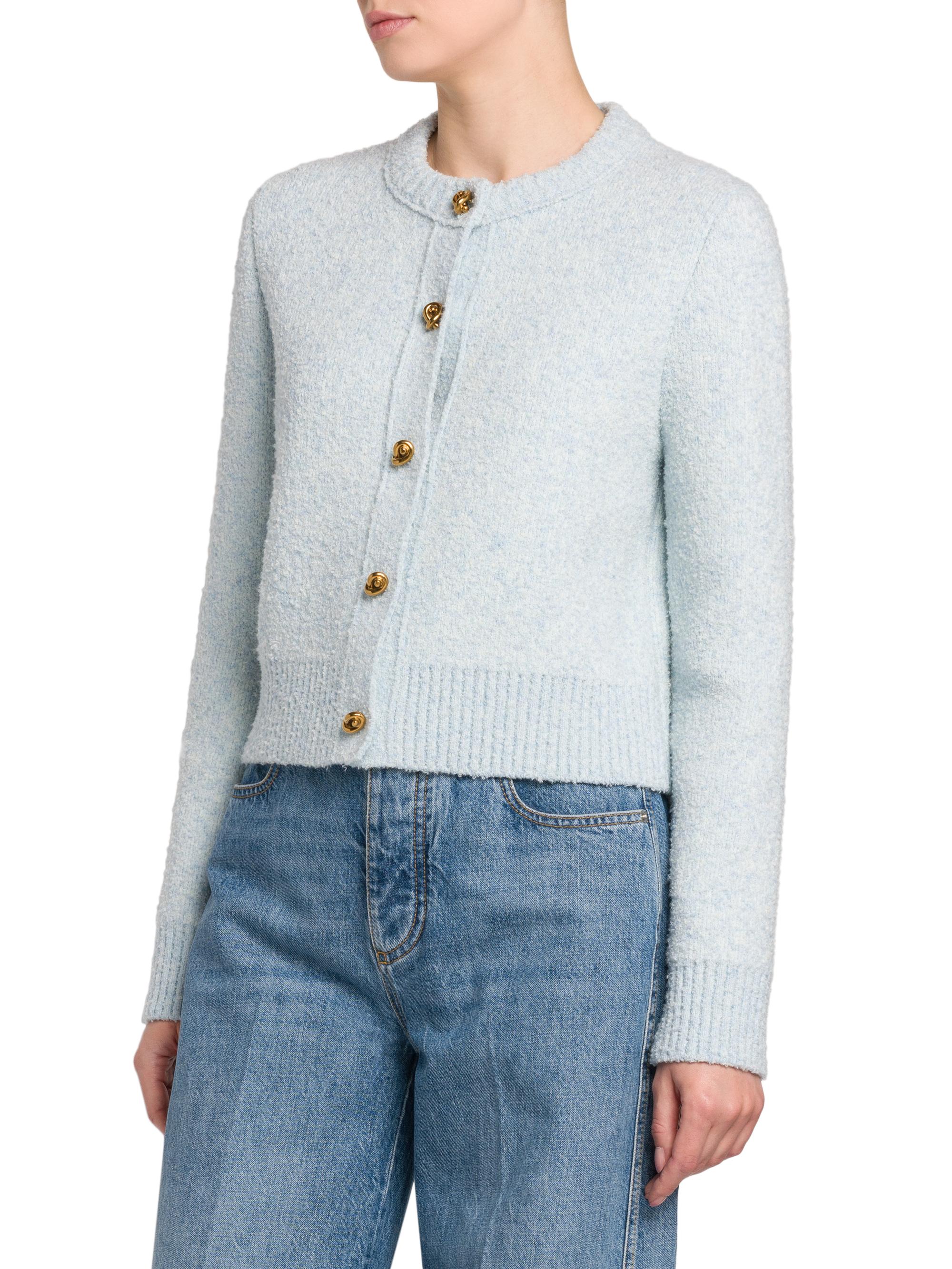 Bottega Veneta Bouclé Knit Crewneck Cardigan | Saks Fifth Avenue